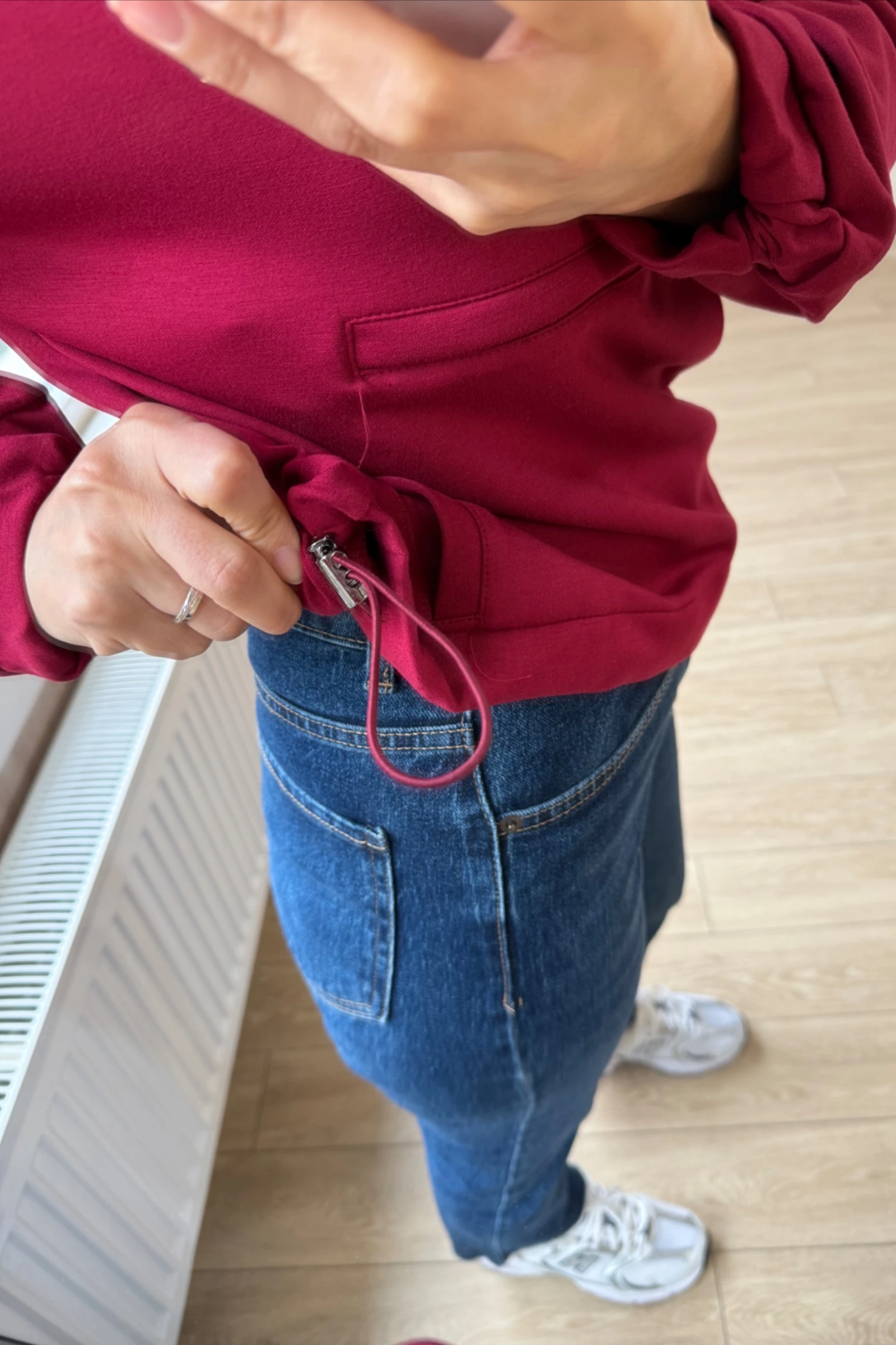 Antrasit Basic Sweatshirt - Bordo