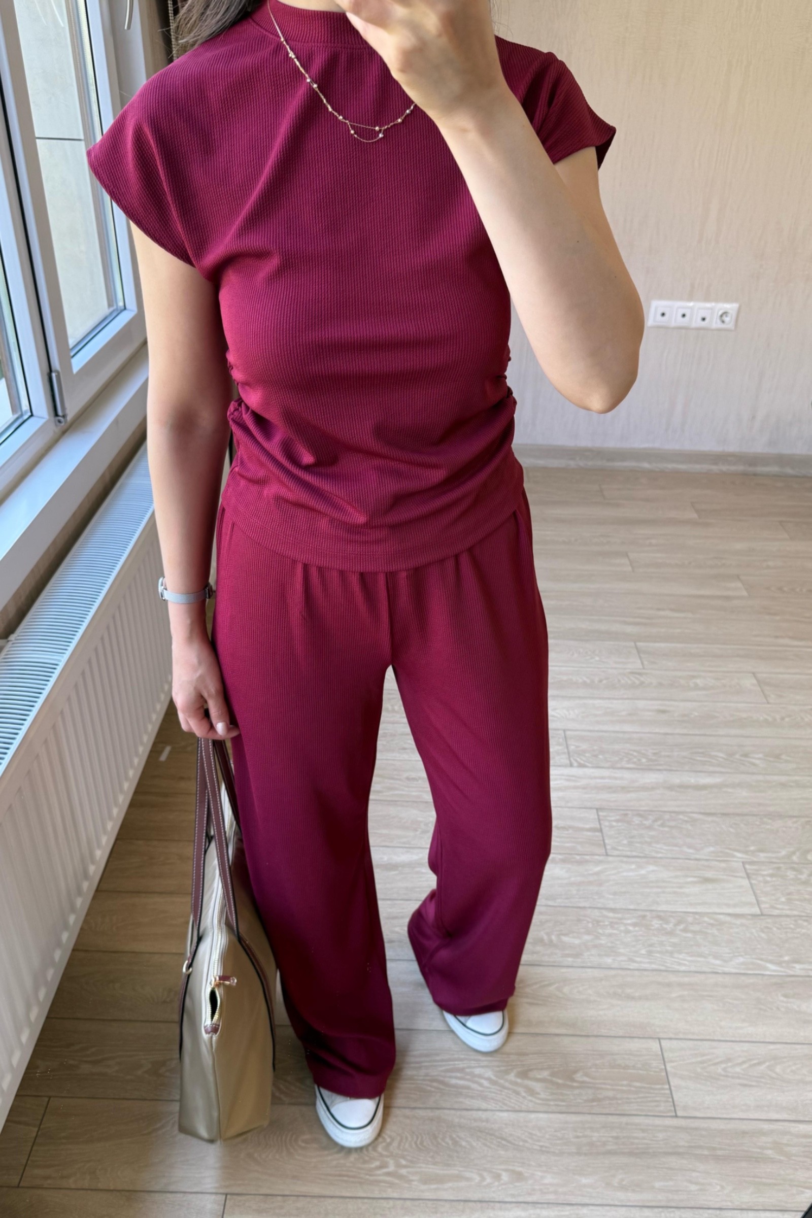 Nadia Yanları Drapeli Kaşkorse Kumaş Takım