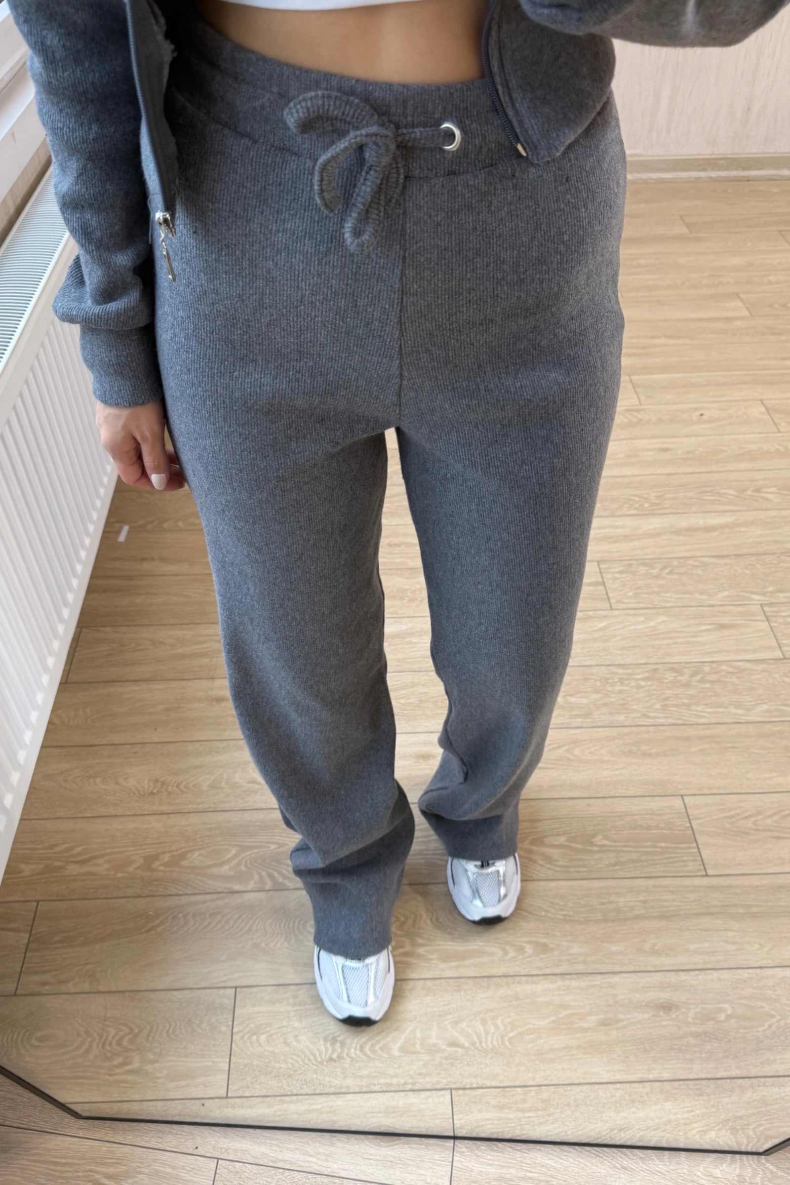 Maria Hırkalı Fitilli Kaşmir Kumaş Takım - Gri