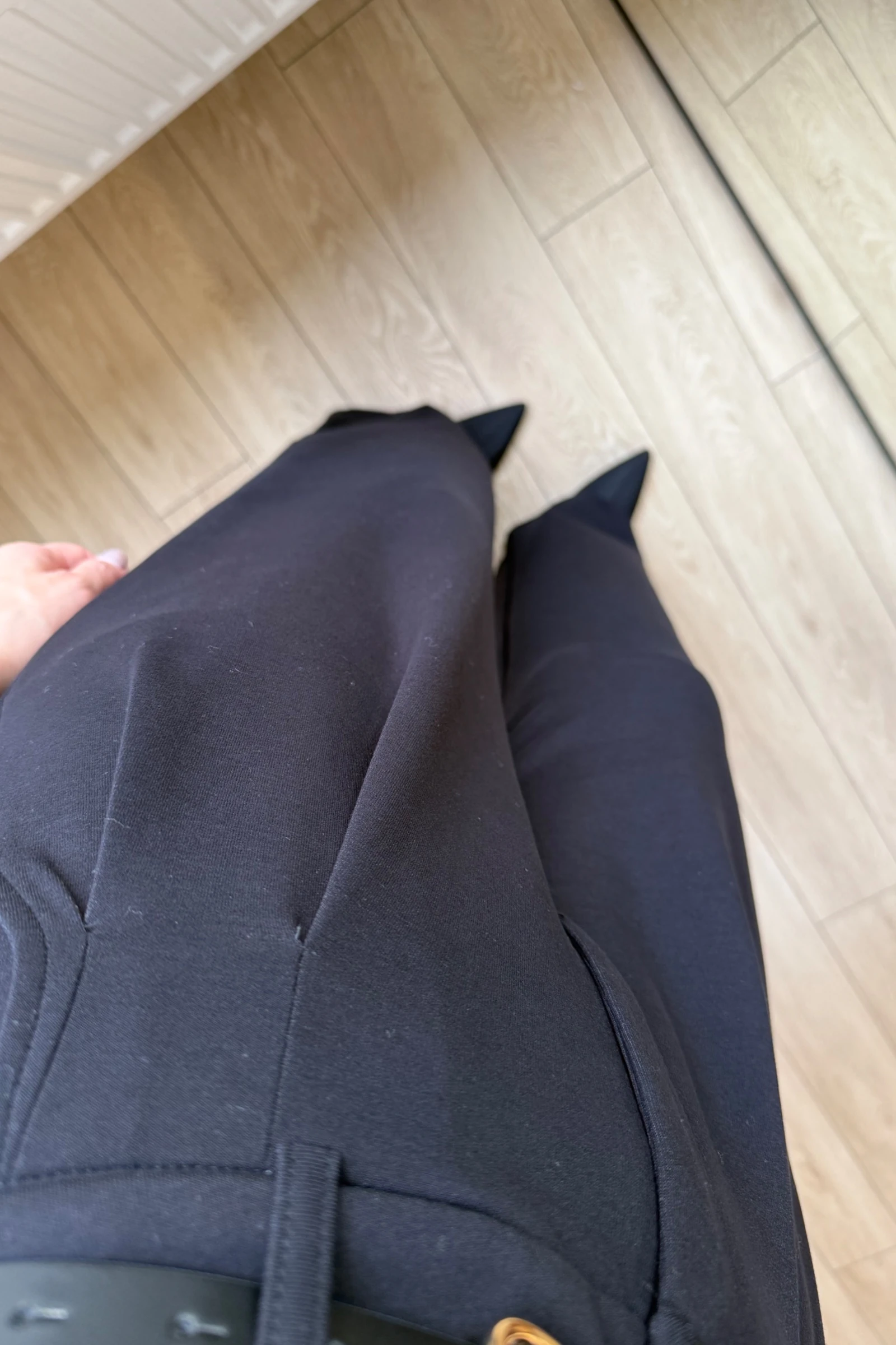 Milena Orj Modal Kumaş Palazzo Pantolon  - Siyah