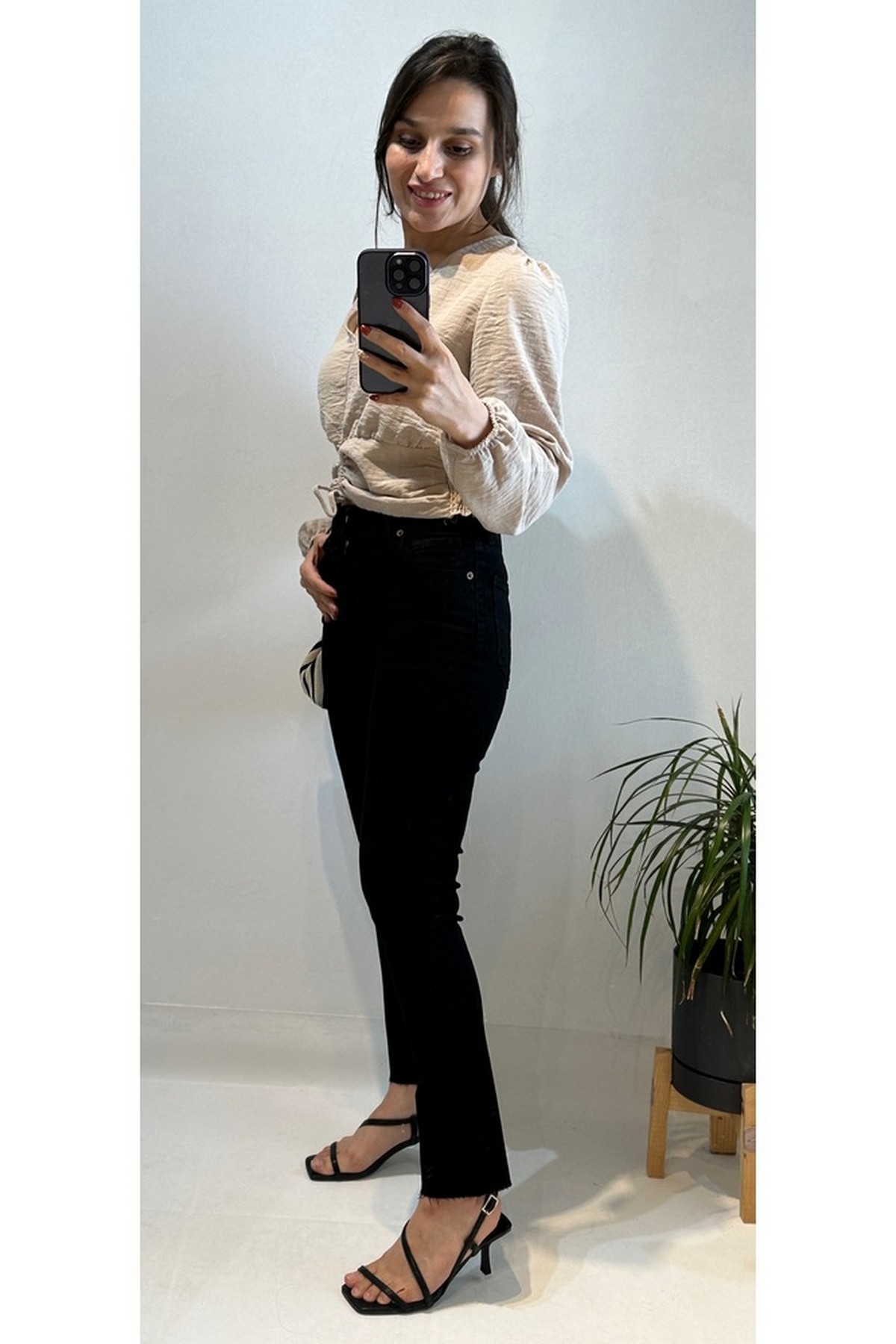 Siyah Boyfit Jean