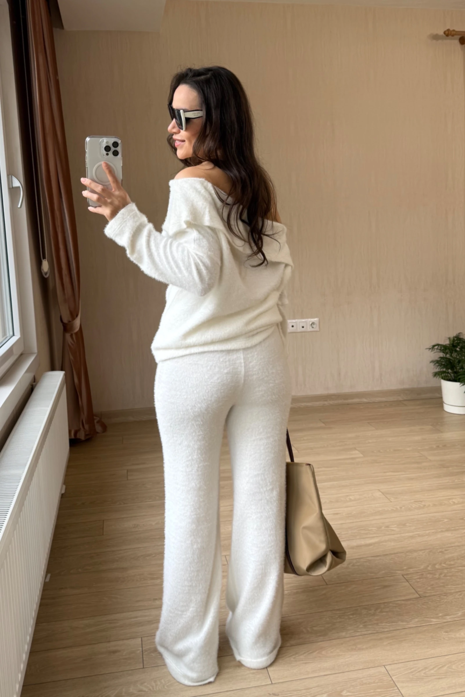 Vanessa Qısaqol Korduroy Kostyum - Nanə Yaşıl - Beyaz