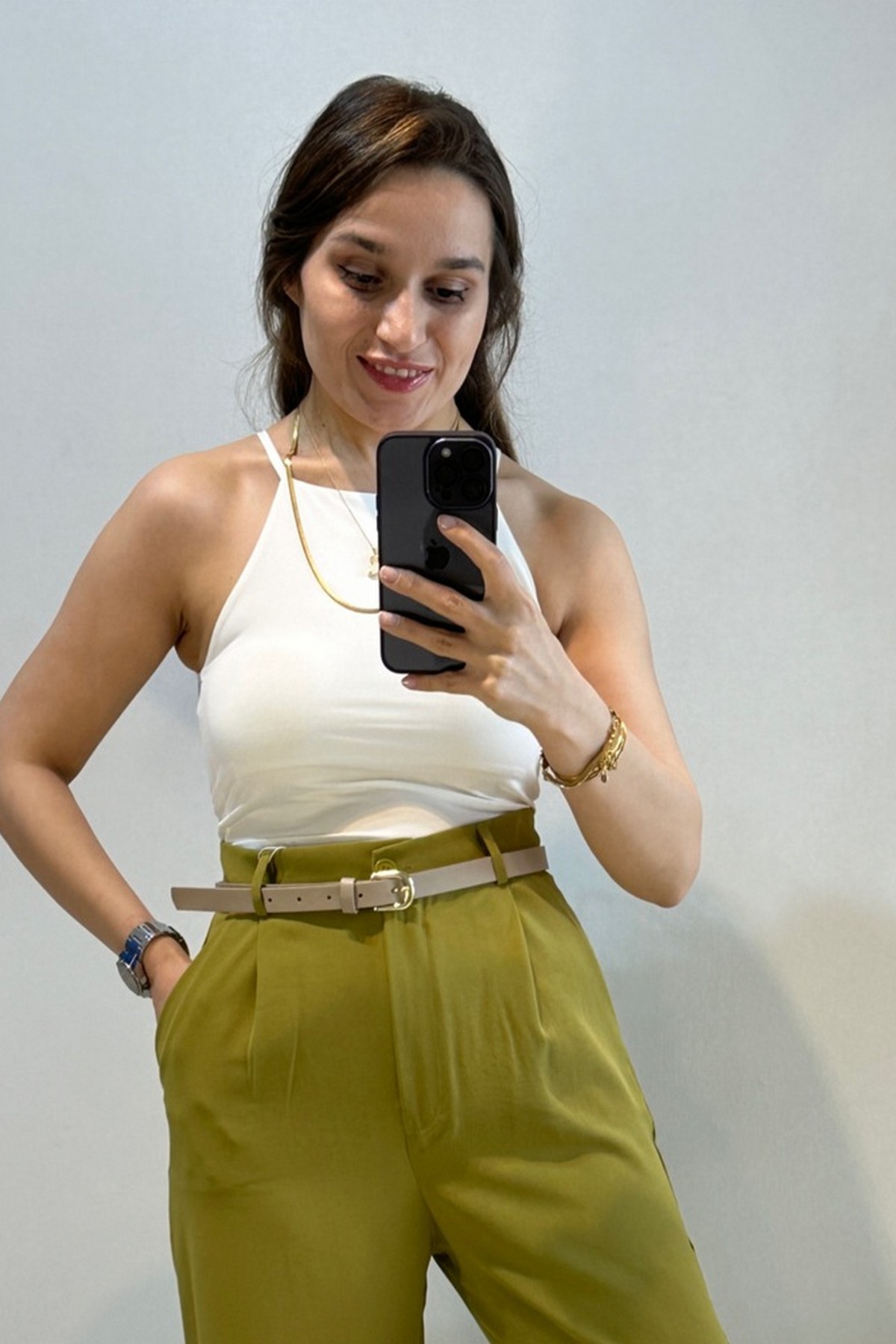 Orijinal Zara Halter Yaka Sandy Atlet