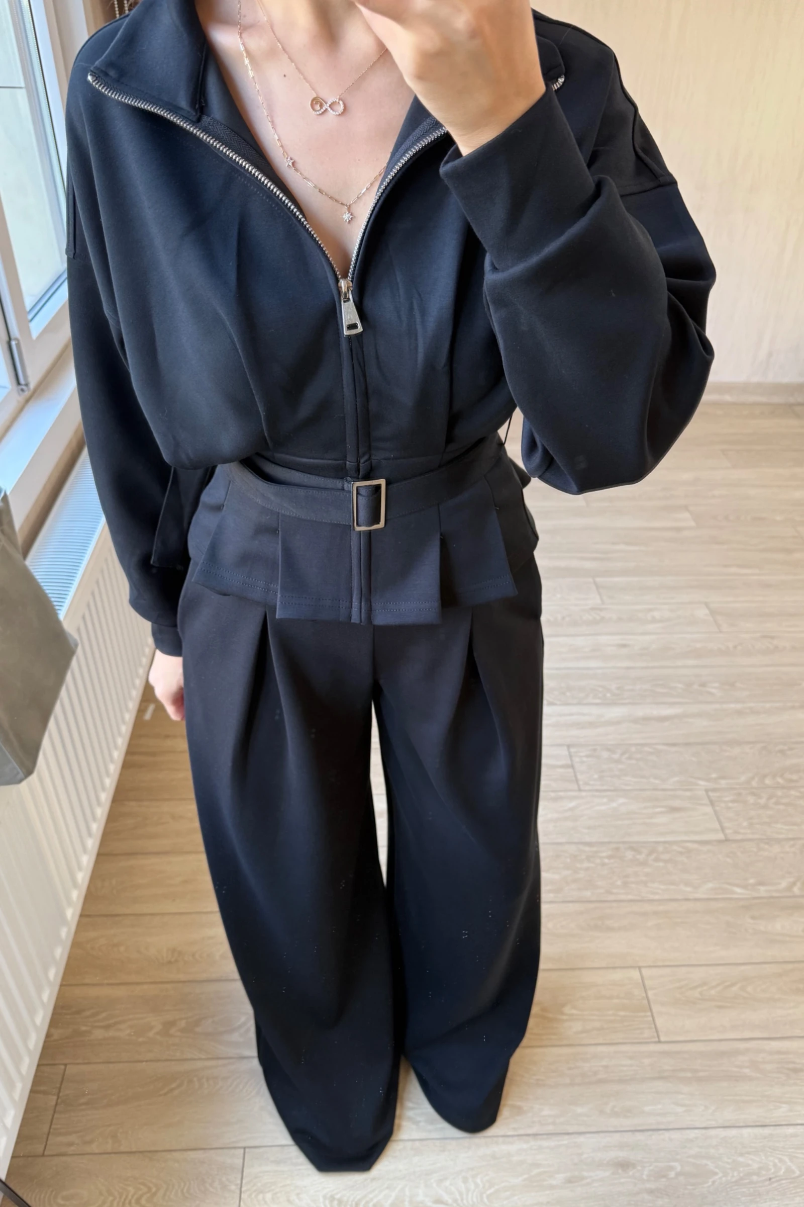  Olvera Orj Modal Kumaş Oysh Model  Ceketli Takım - Siyah