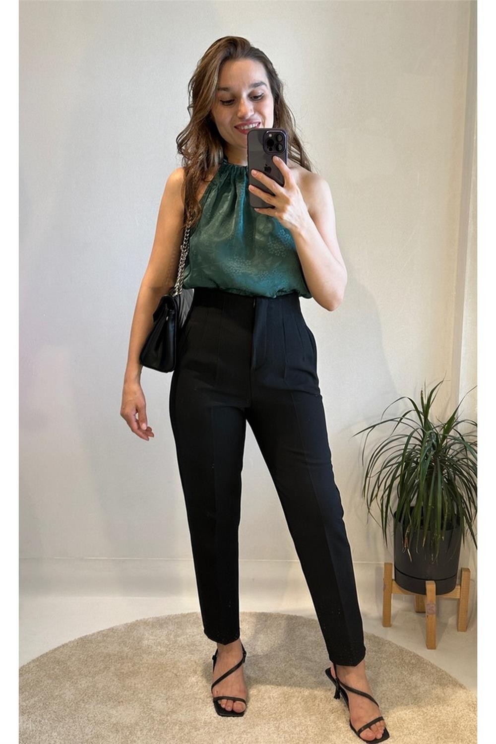Zara Model Siyah Pensli Pantolon