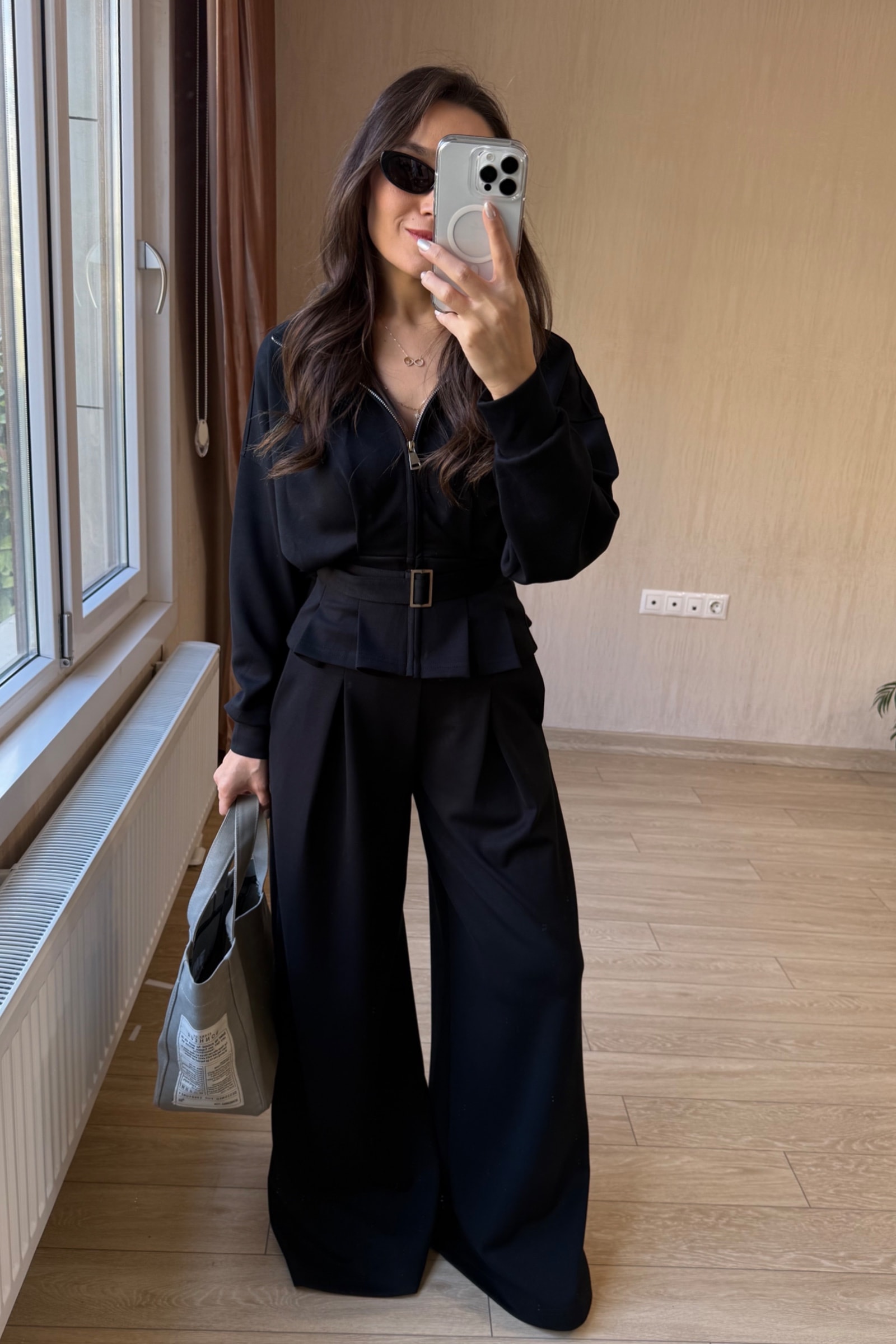  Olvera Orj Modal Kumaş Oysh Model  Ceketli Takım - Siyah