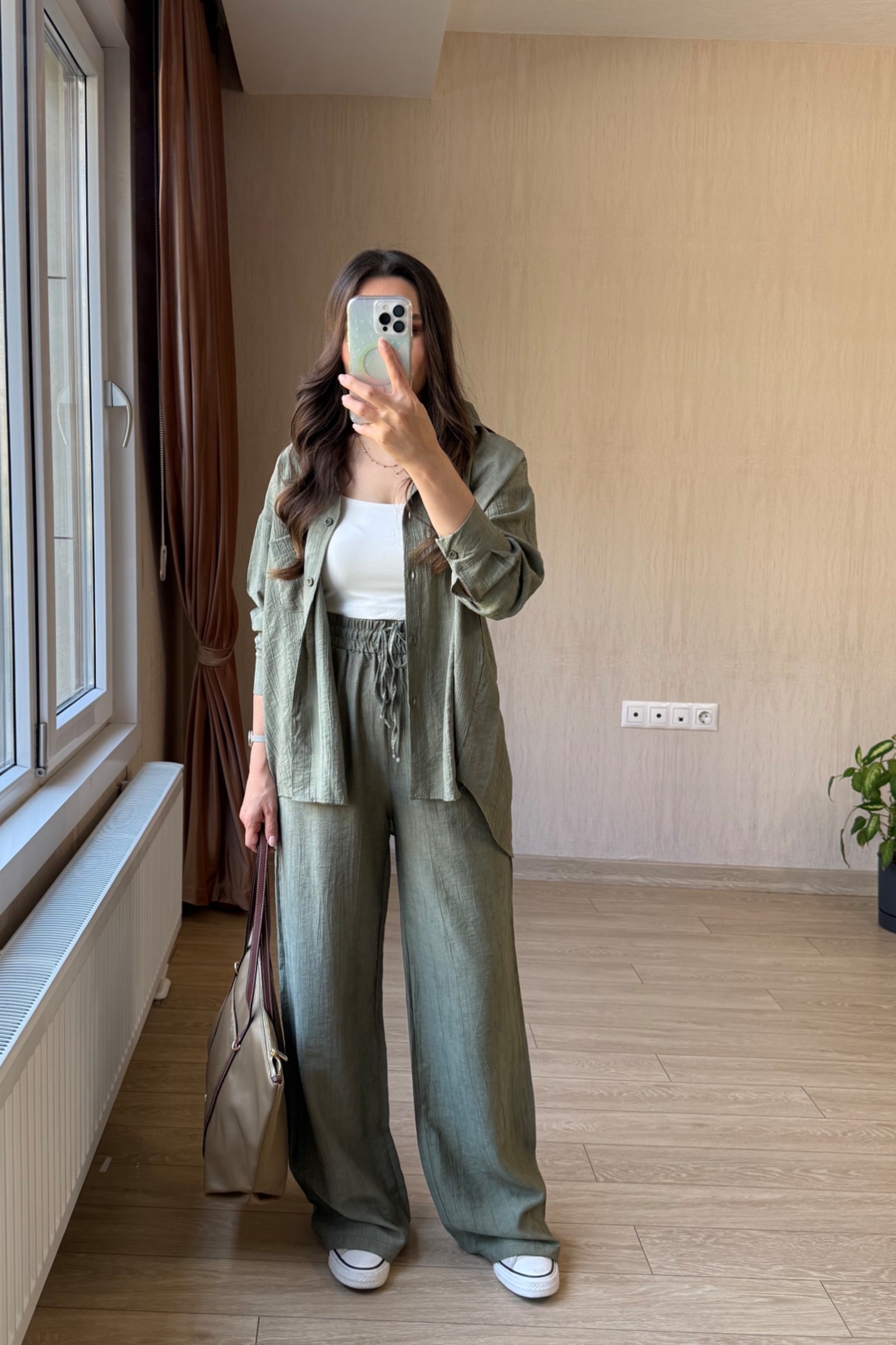 Thalia Dokulu Tensel Kumaş Takım