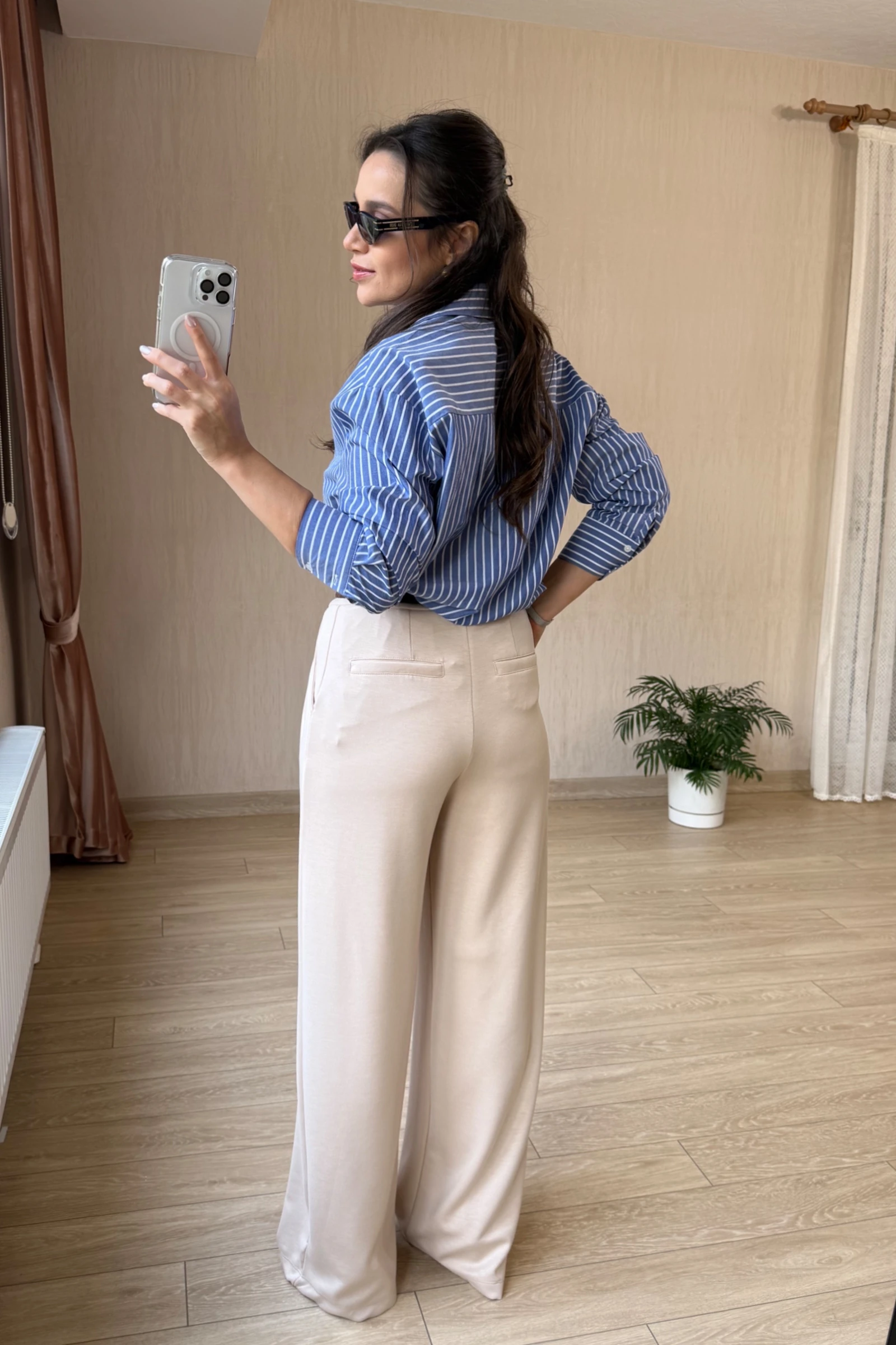 Milena Orj Modal Kumaş Palazzo Pantolon 