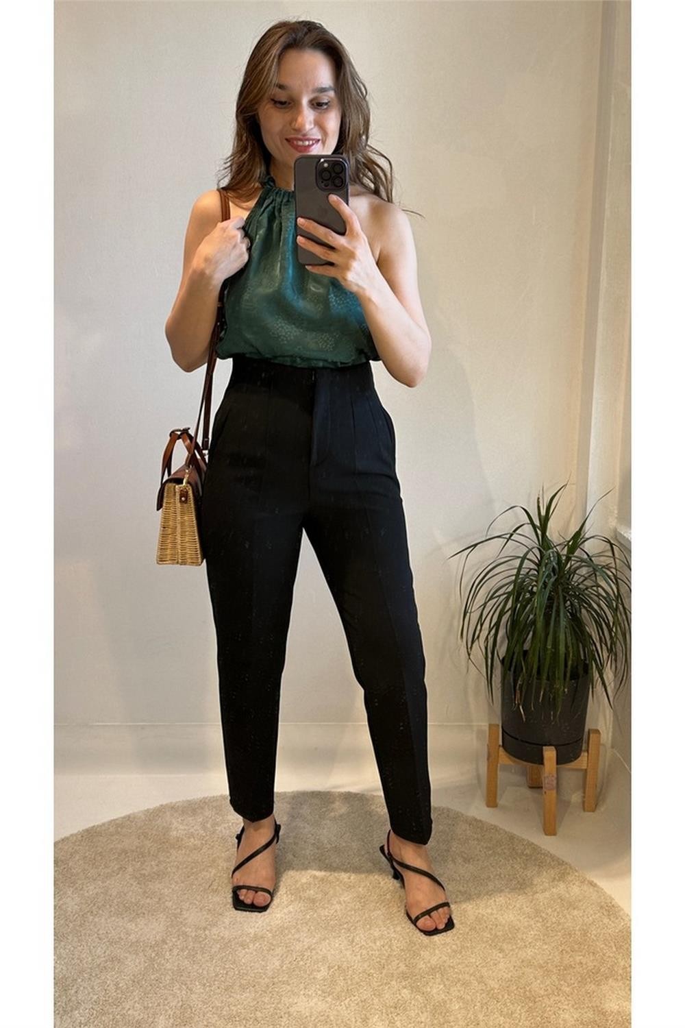 Zara Model Siyah Pensli Pantolon