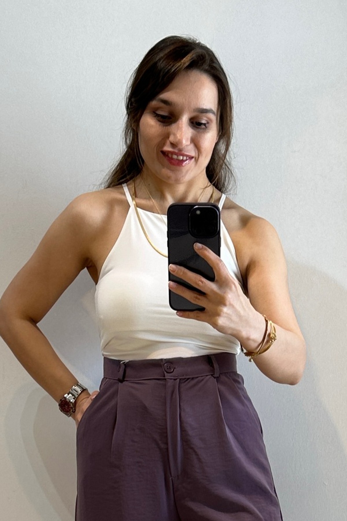 Orijinal Zara Halter Yaka Sandy Atlet