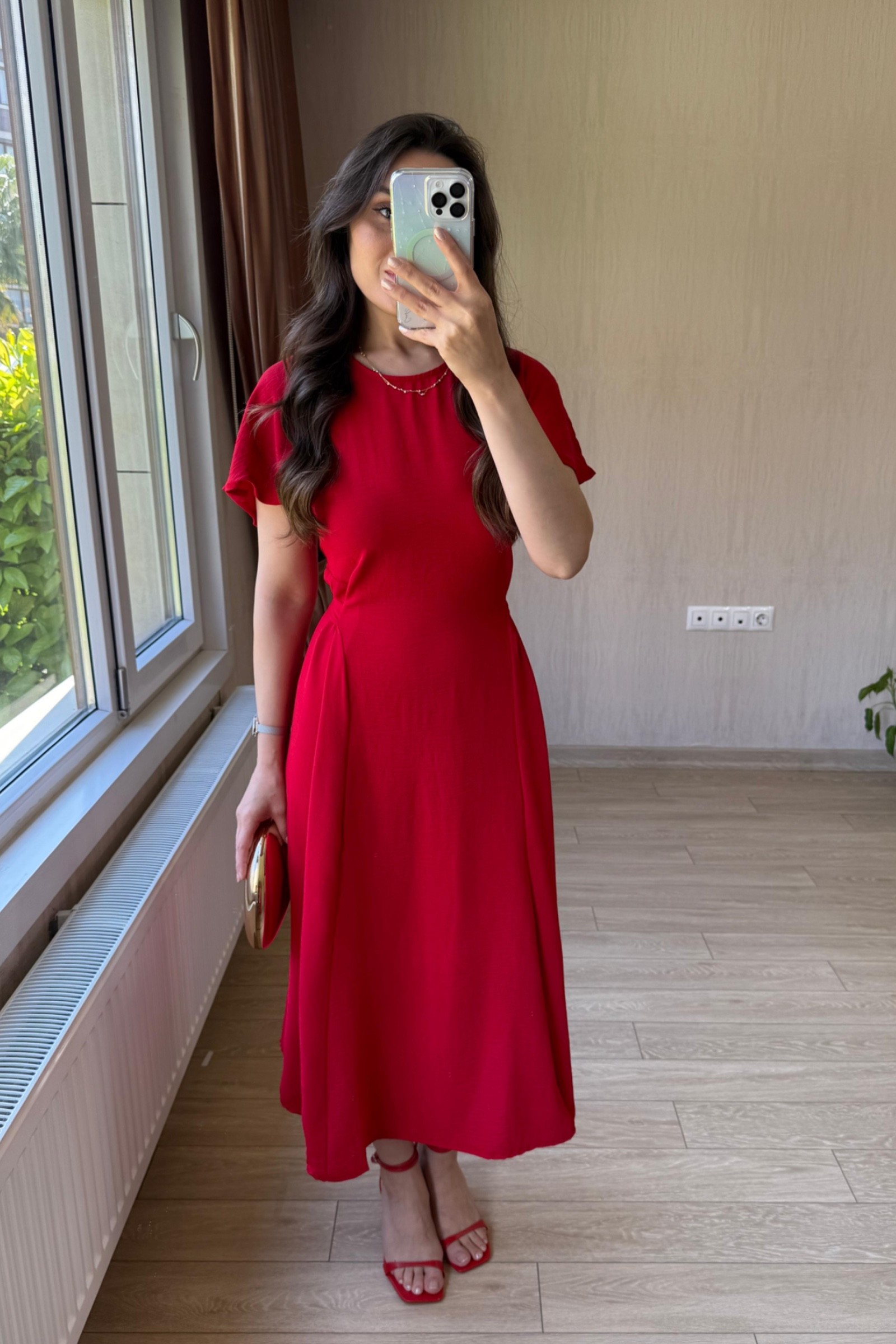 Bianca Belden Bağlamalı Ayrobin Kumaş Elbise