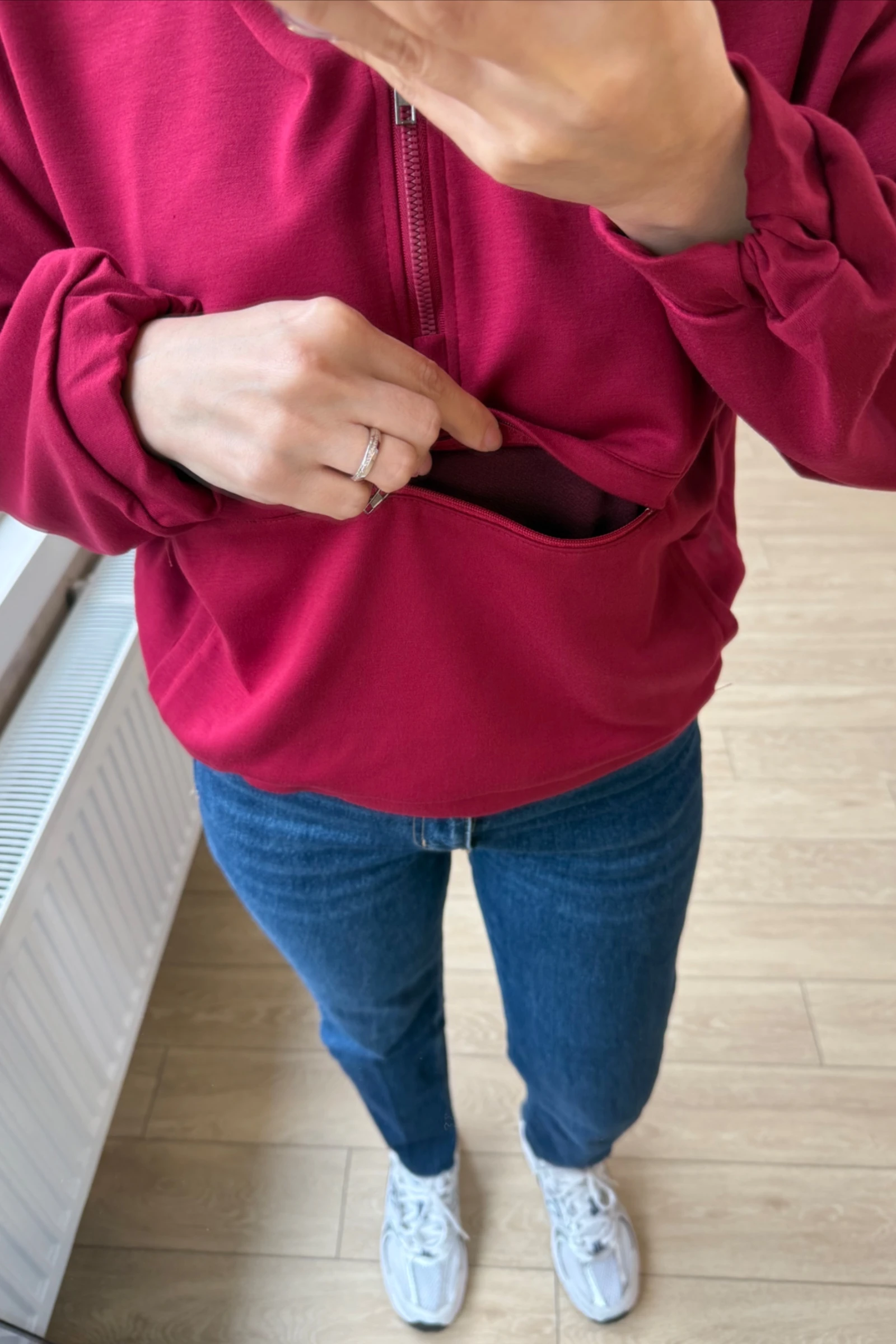 Antrasit Basic Sweatshirt - Bordo