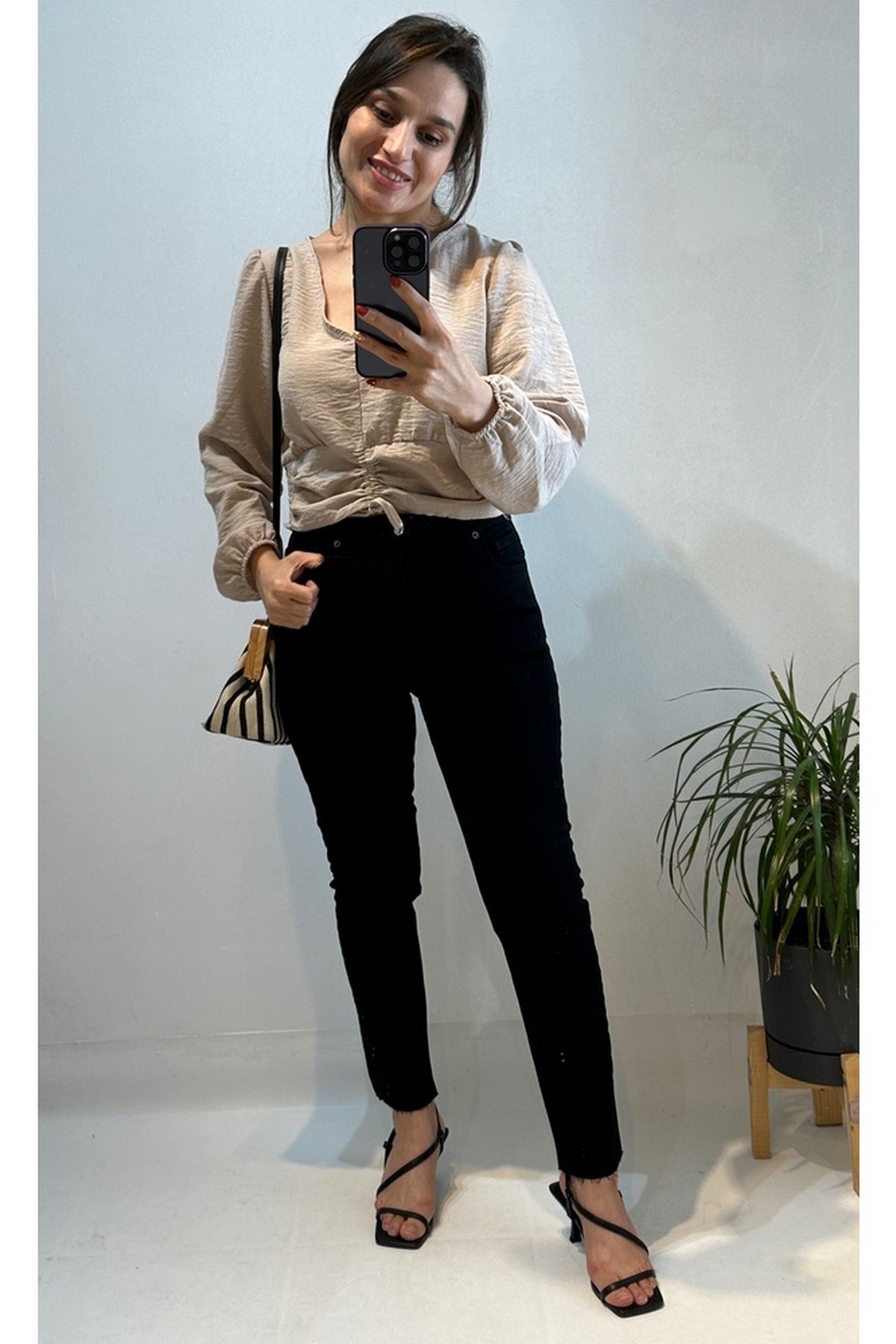 Siyah Boyfit Jean