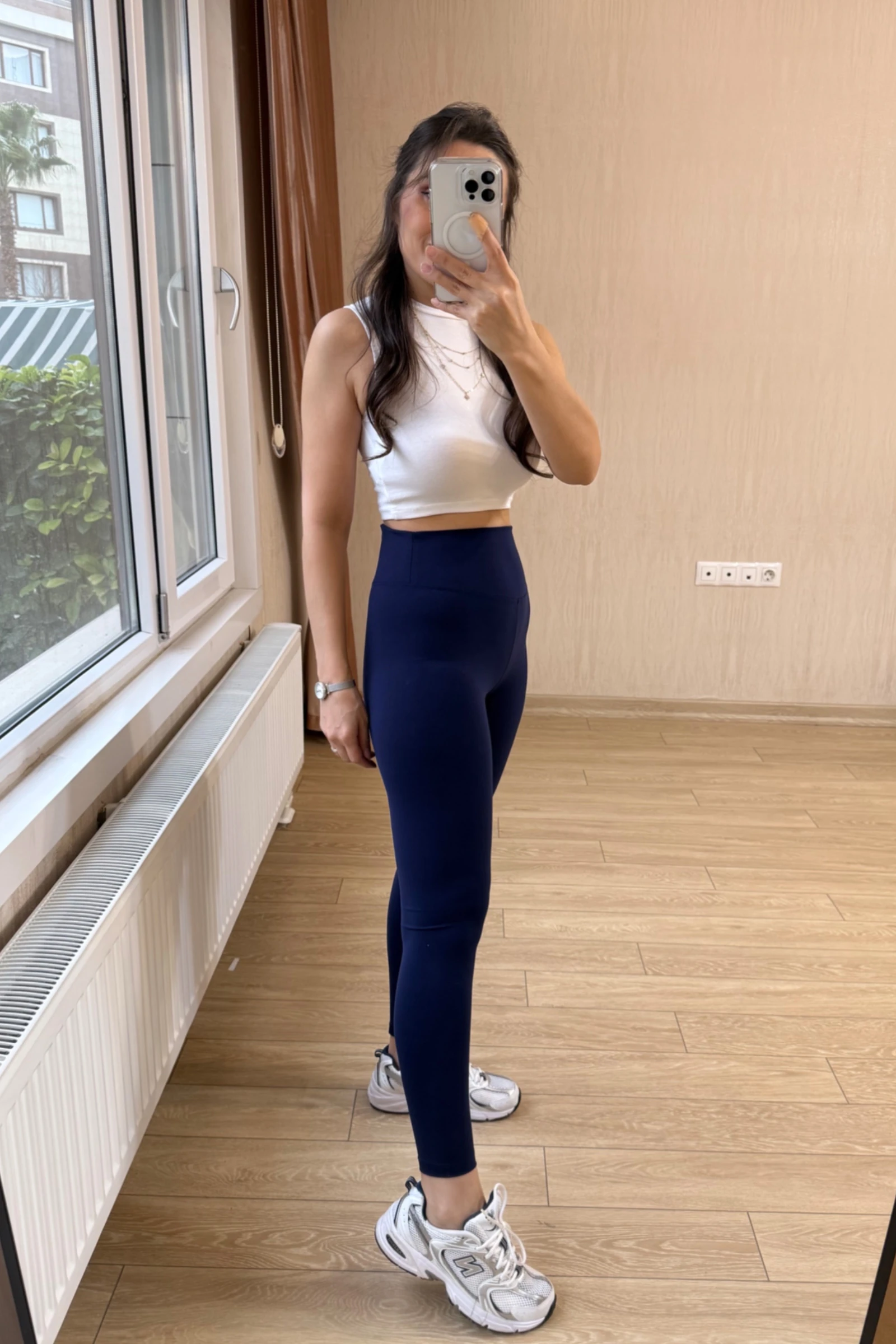 Oysh Çaplı Ağıllı Tayt - Bordo Qırmızı - Lacivert