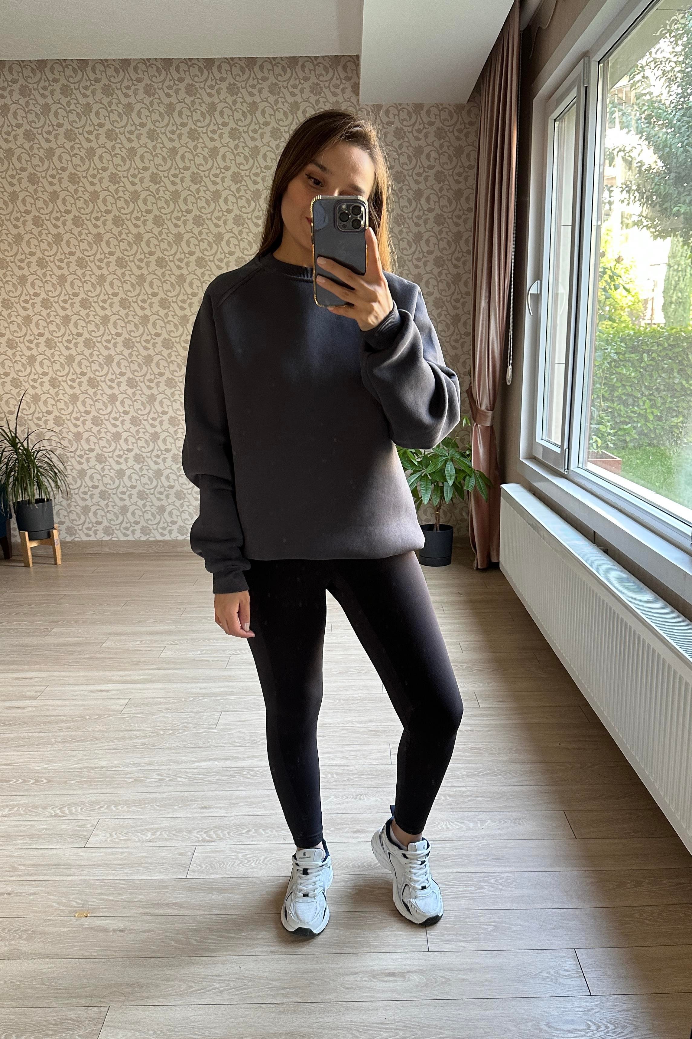 Antrasit Basic Sweatshirt