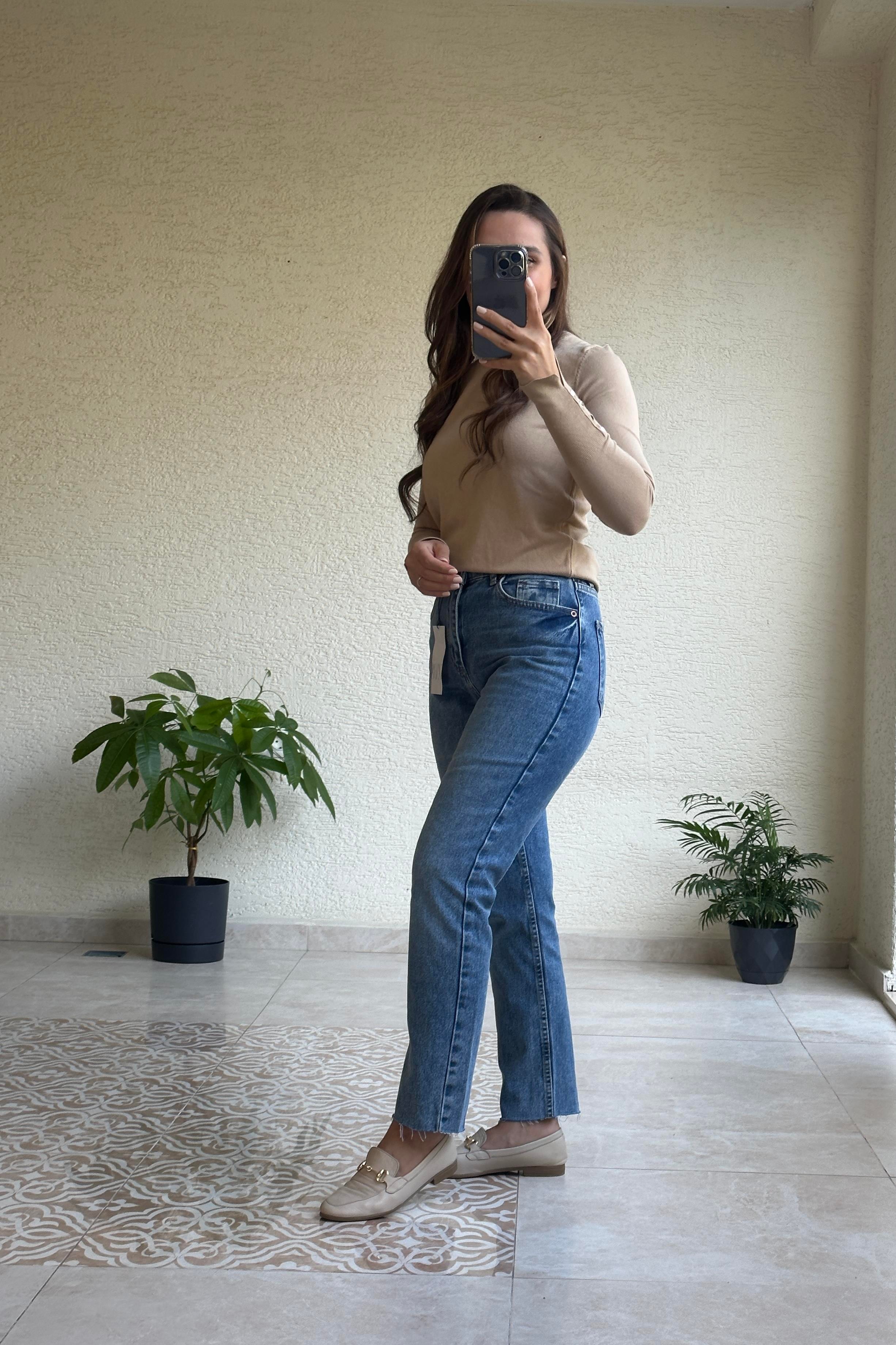 ZR Orj Marka BoyFit Jean Mavi