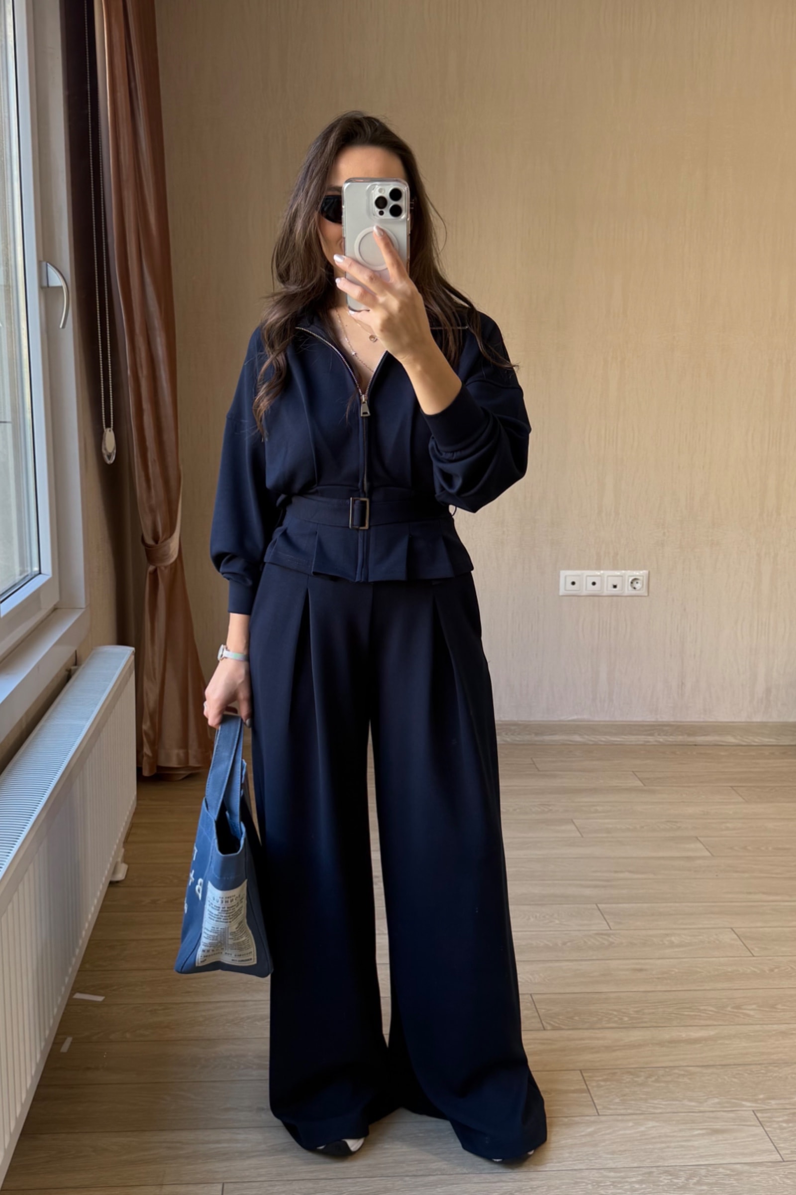  Olvera Orj Modal Kumaş Oysh Model  Ceketli Takım - Lacivert
