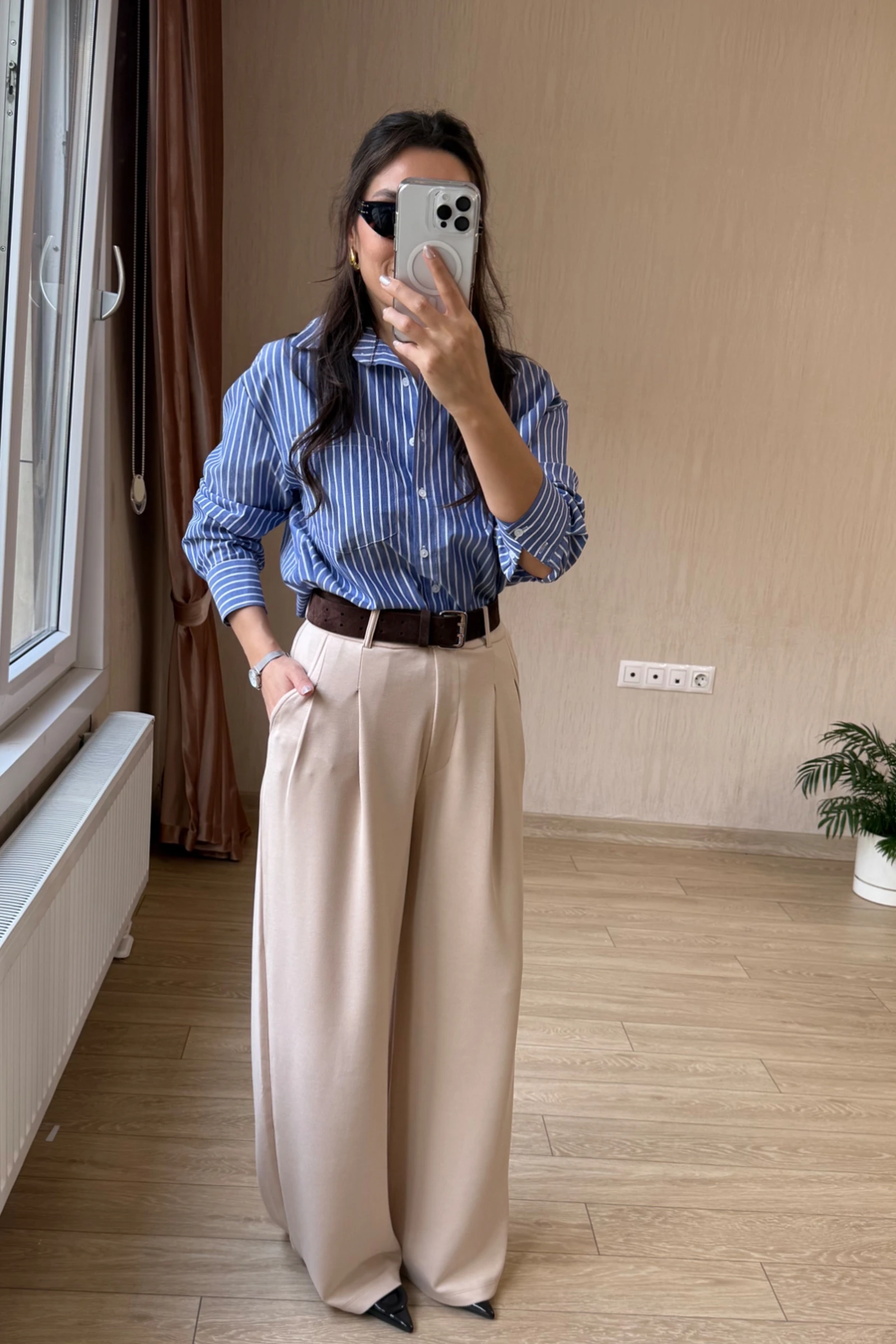 Milena Orj Modal Kumaş Palazzo Pantolon 