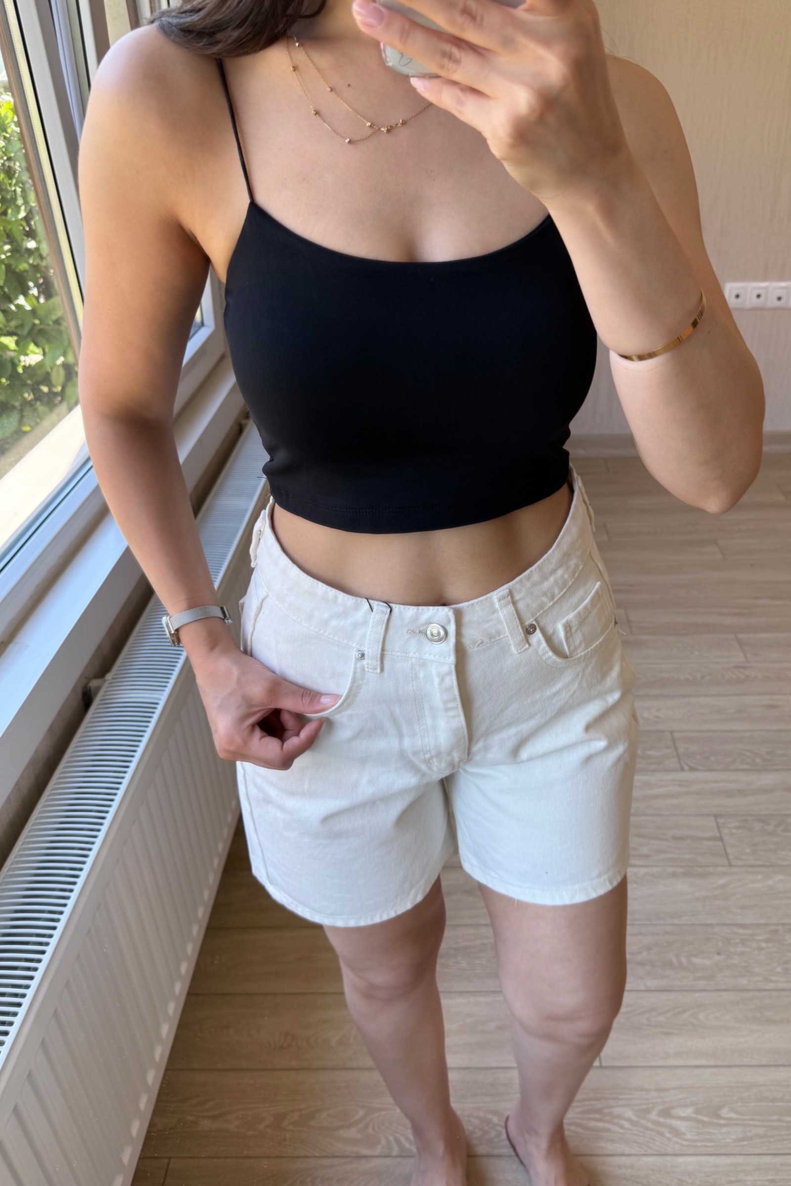 Dilvin Zero Sleeve Crop - Siyah