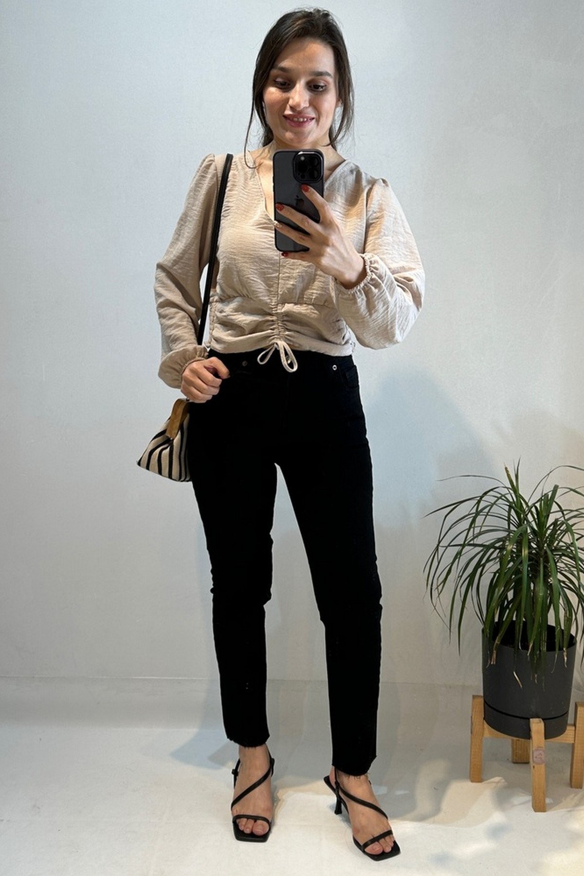 Siyah Boyfit Jean
