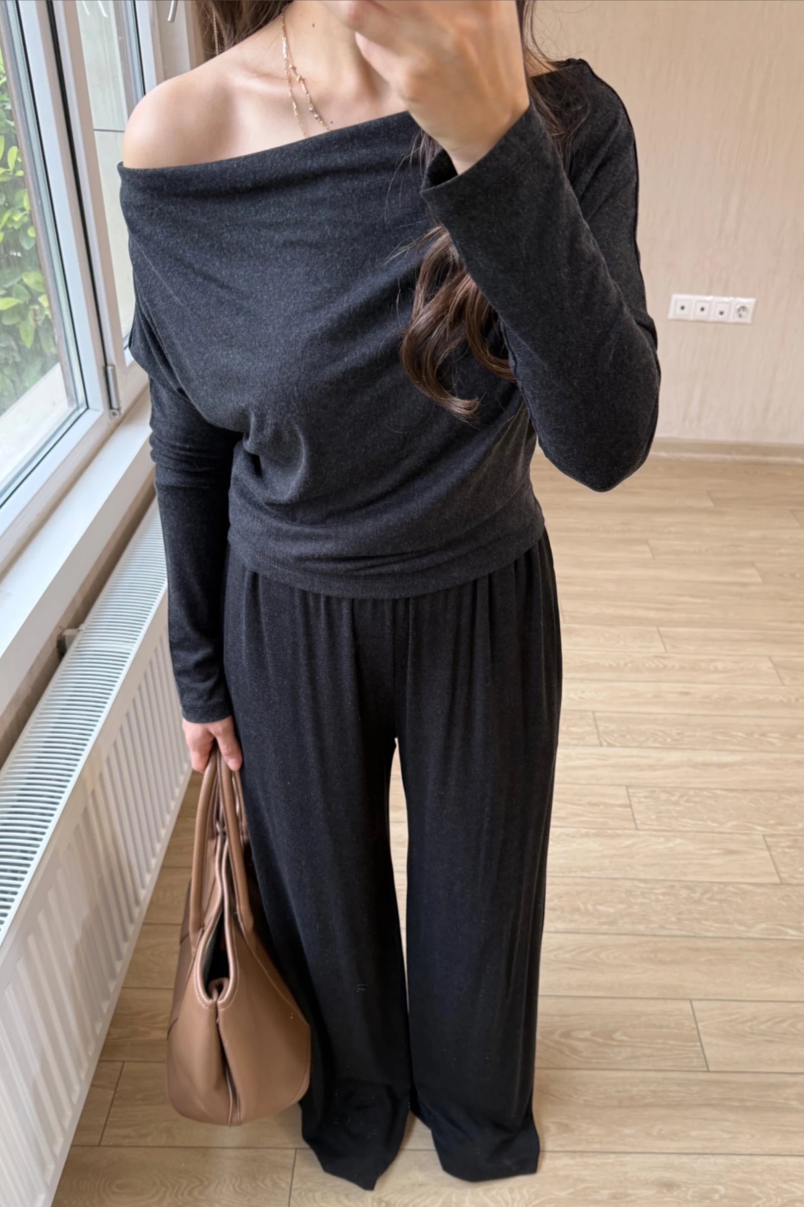 Vanessa Qısaqol Korduroy Kostyum - Nanə Yaşıl - Antrasit