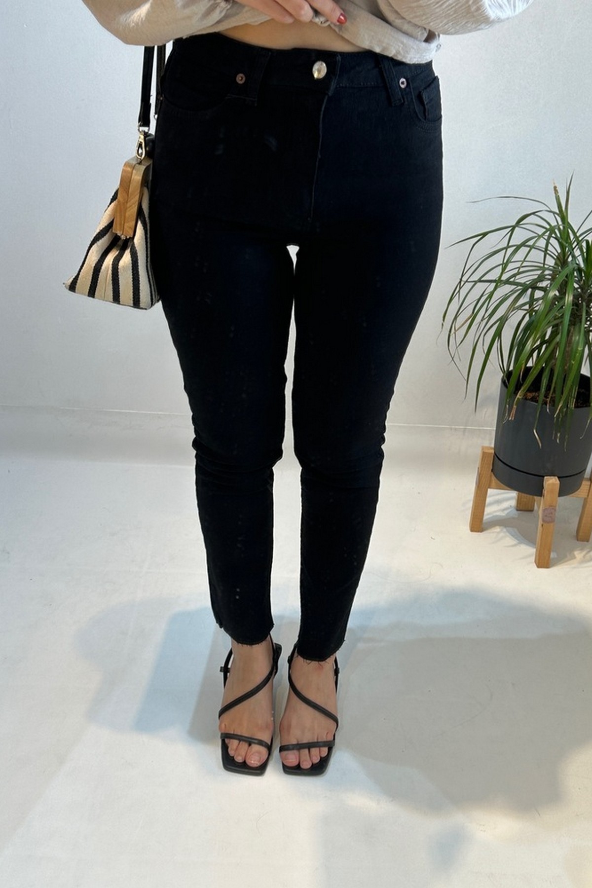 Siyah Boyfit Jean