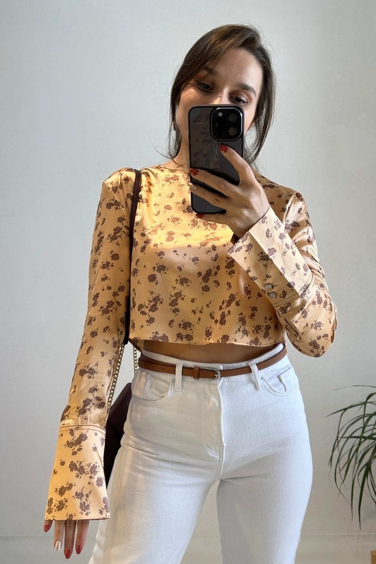 Orijinal Zara Saten Bluz