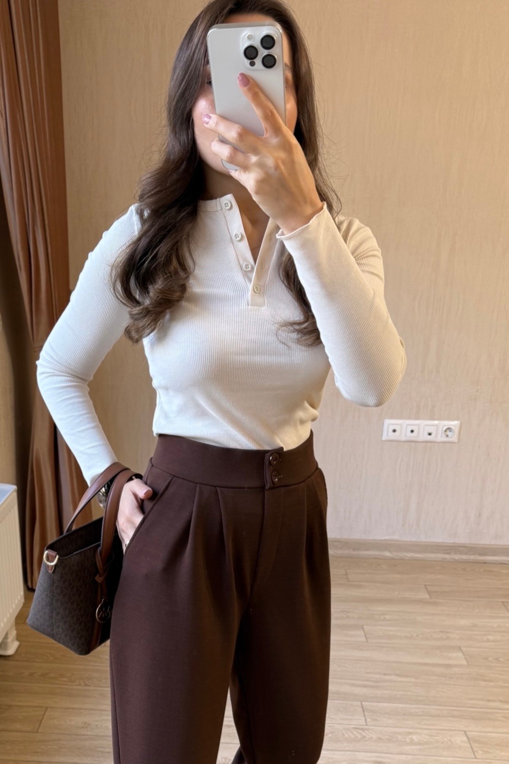 Dilvin Şəffaf Bluza Zümrüd Yaşıl - Krem