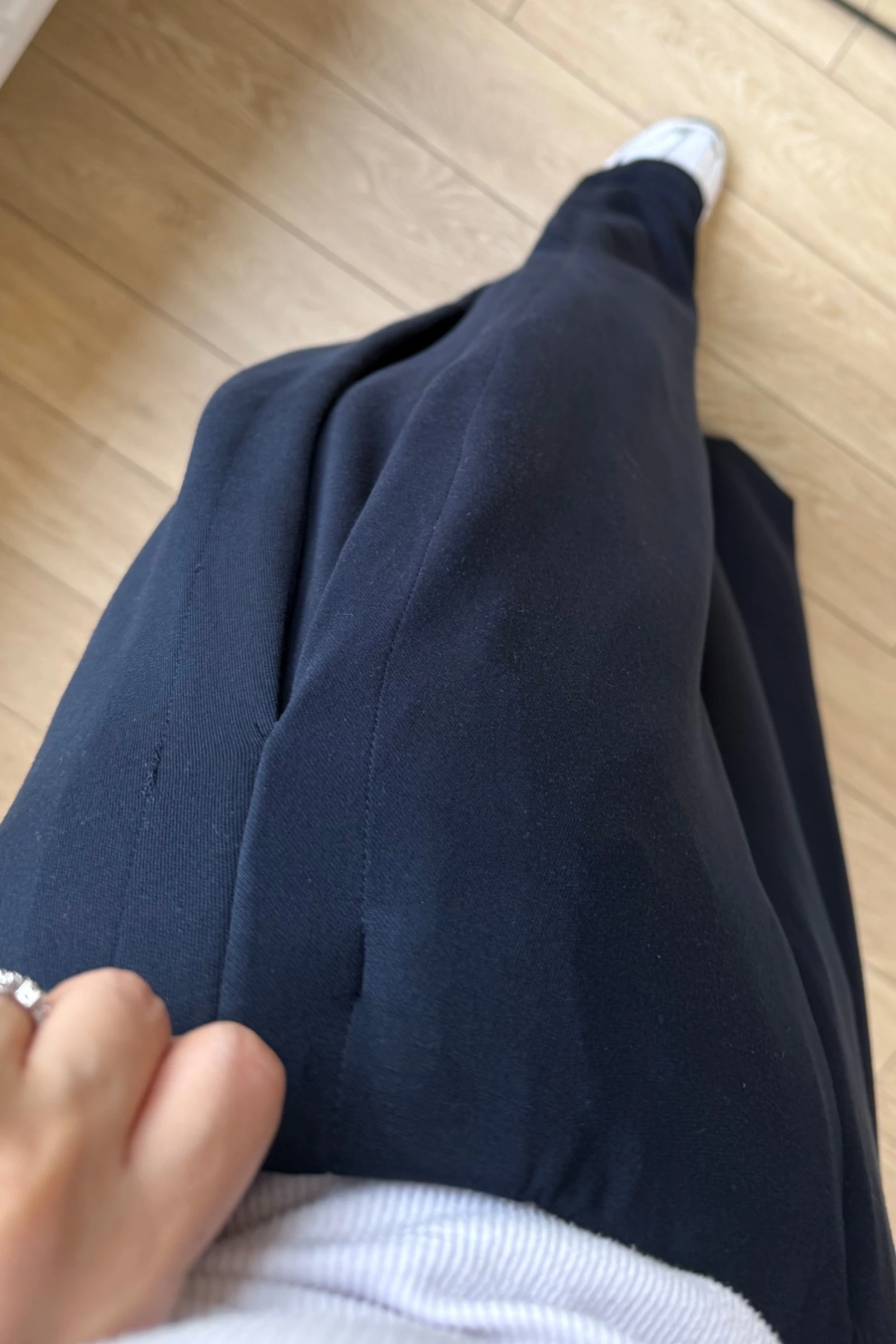  Elodie Orj Oysh Modal Kumaş Wid-Leg Pantolon  - Lacivert