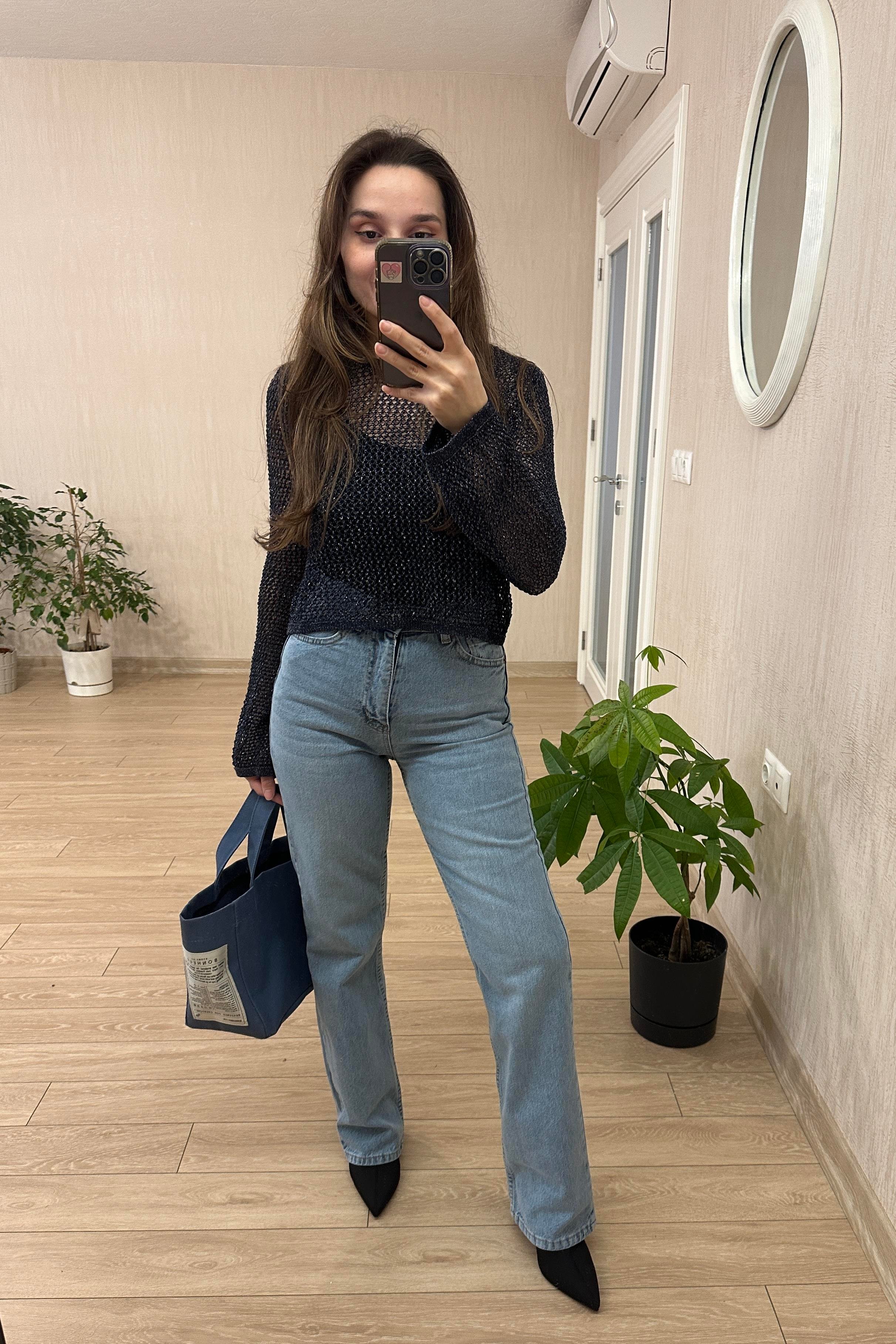 Açık Mavi Yıkamalı Fit Straight Jean