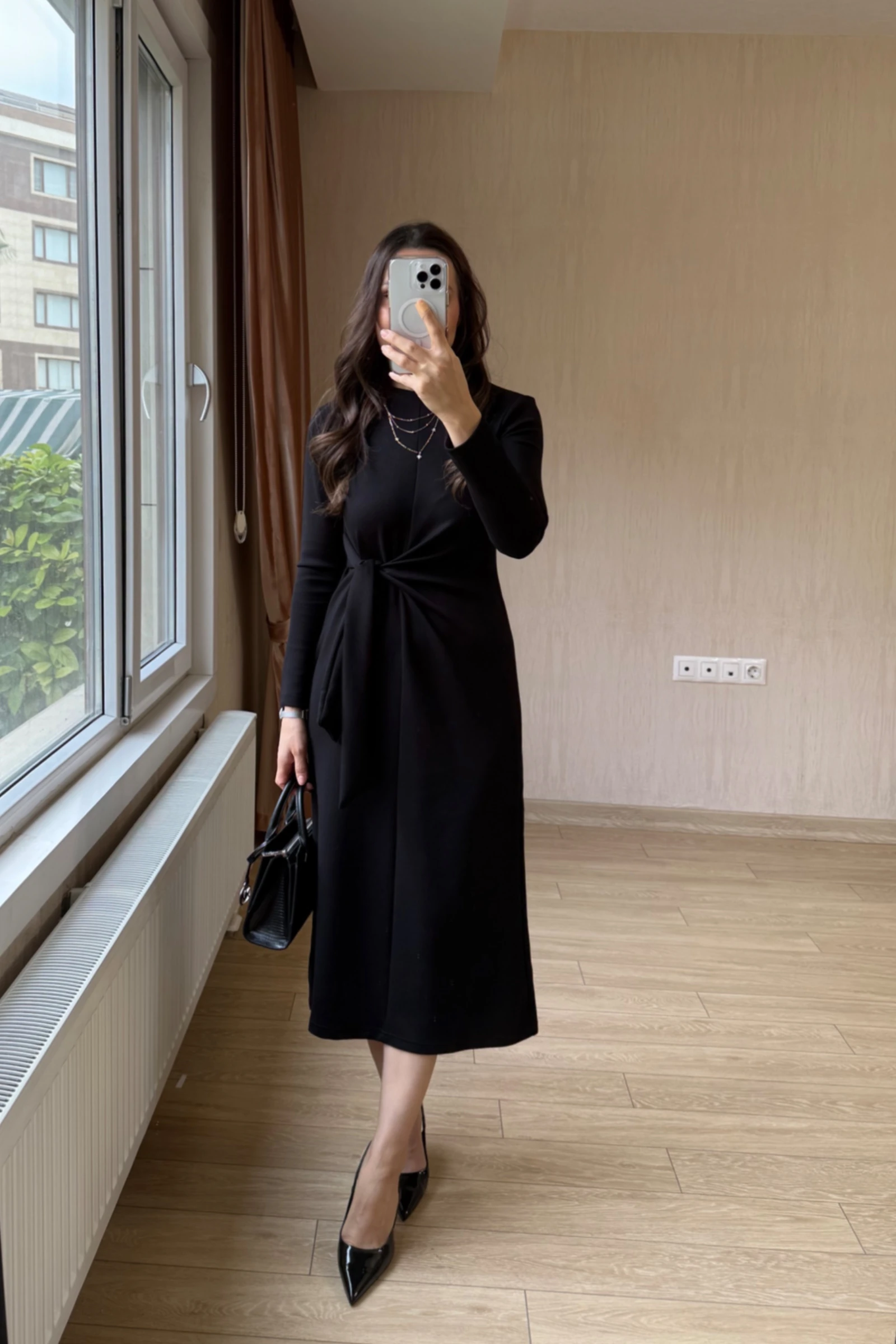 Miralin Modal Kumaş  Yandan Bağlamalı  Elbise