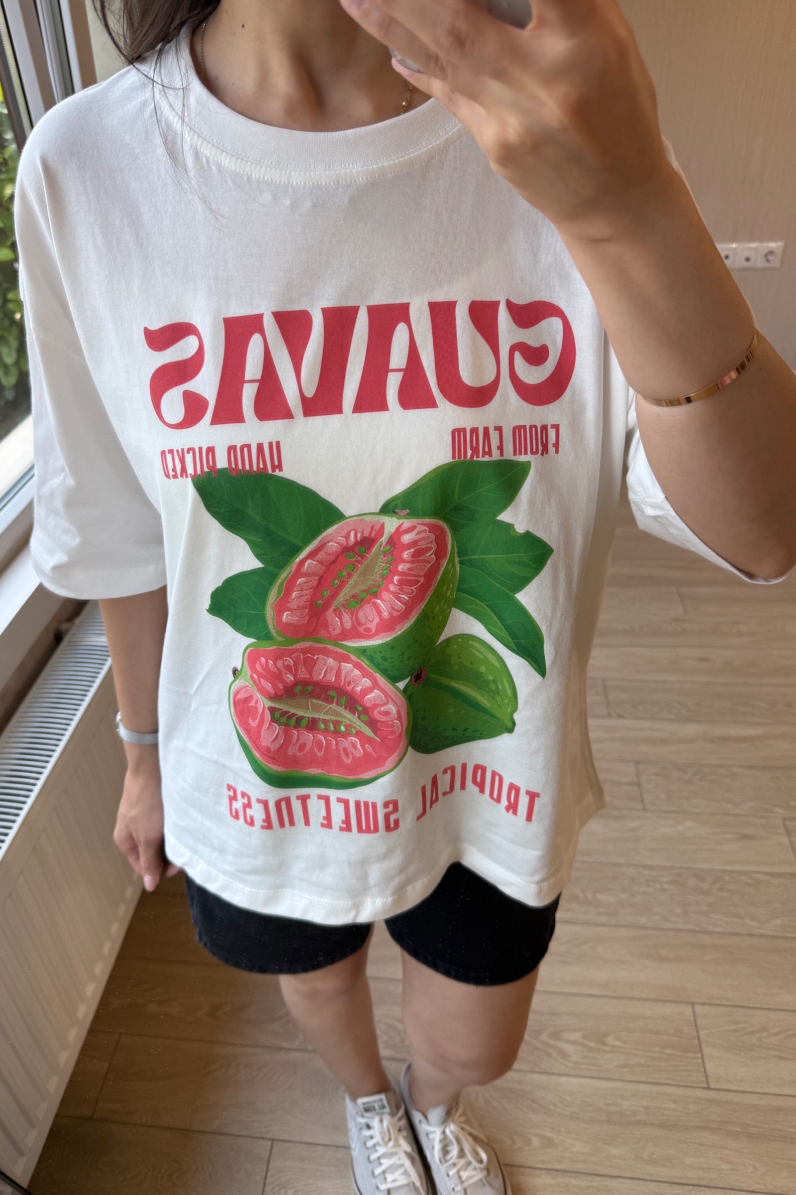 Çello Orj Zr Marka  %100 Pamuklu Baskılı  Basic Tişört - Guava Baskılı