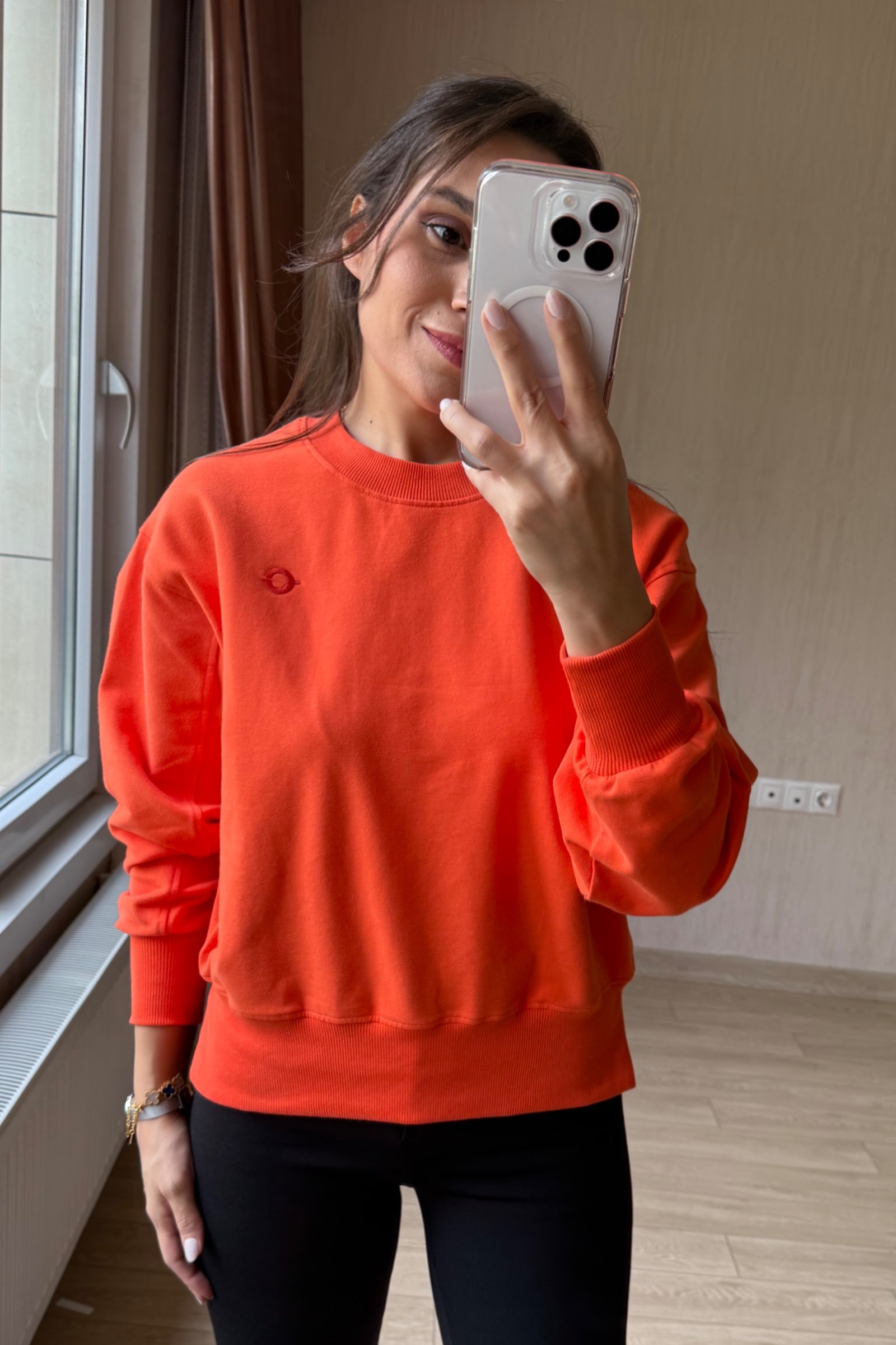 Tom Orj Marka KISA Turuncu Sweatshirt