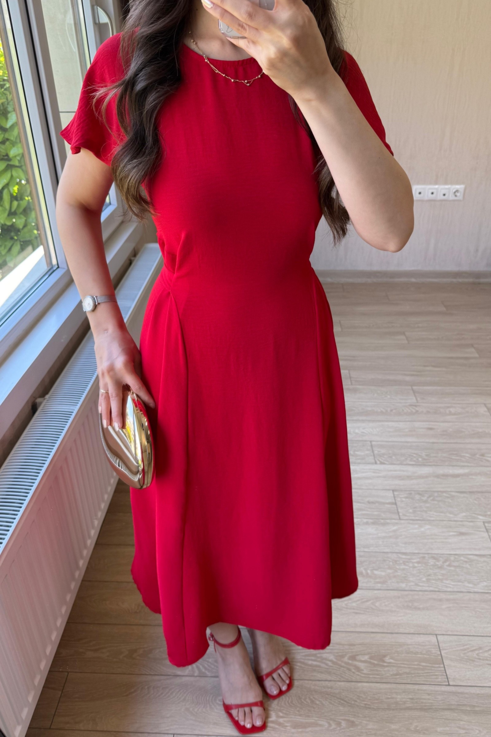 Bianca Belden Bağlamalı Ayrobin Kumaş Elbise