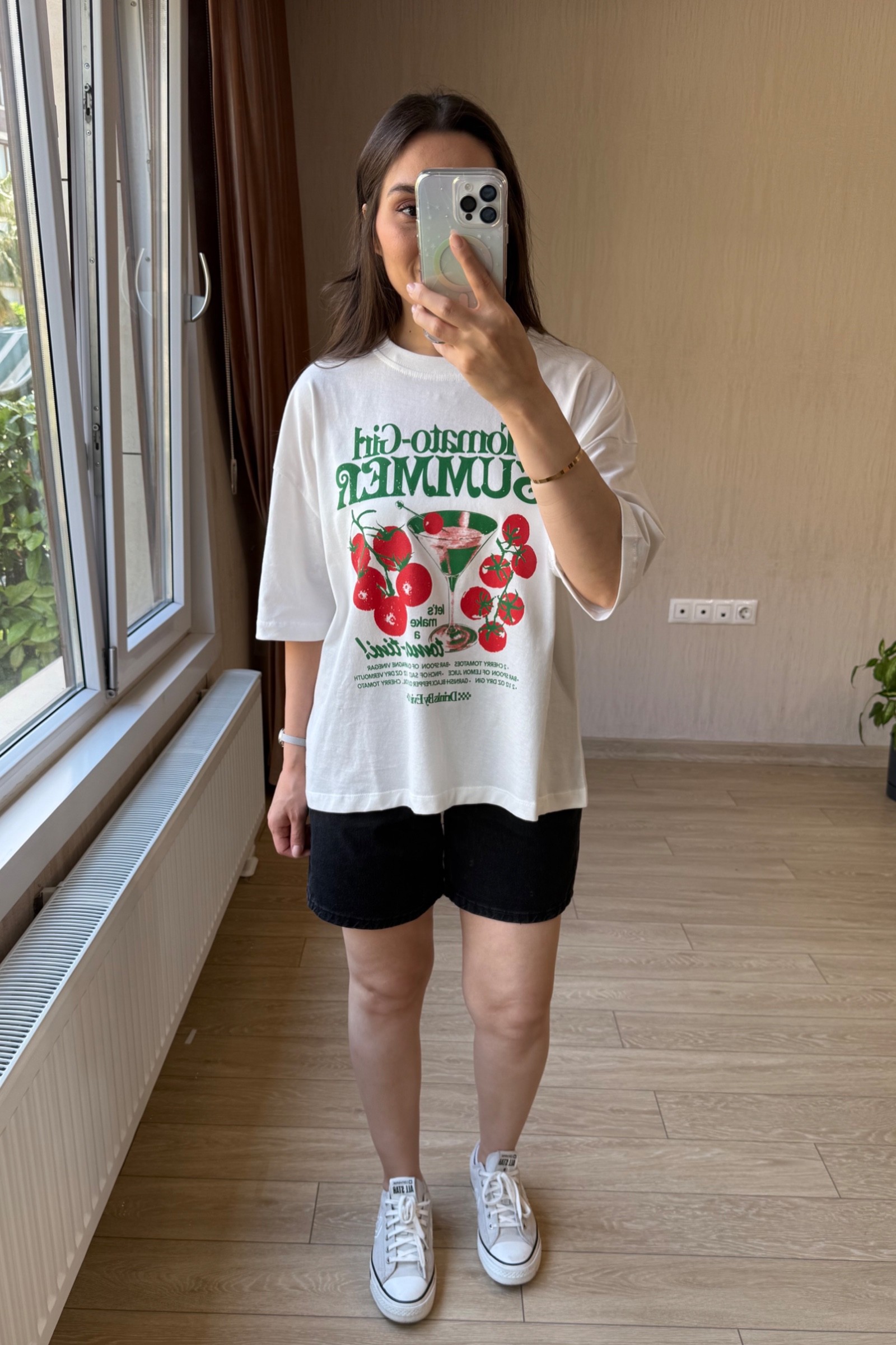 Çello Orj Zr Marka  %100 Pamuklu Baskılı  Basic Tişört - Tomato Baskılı