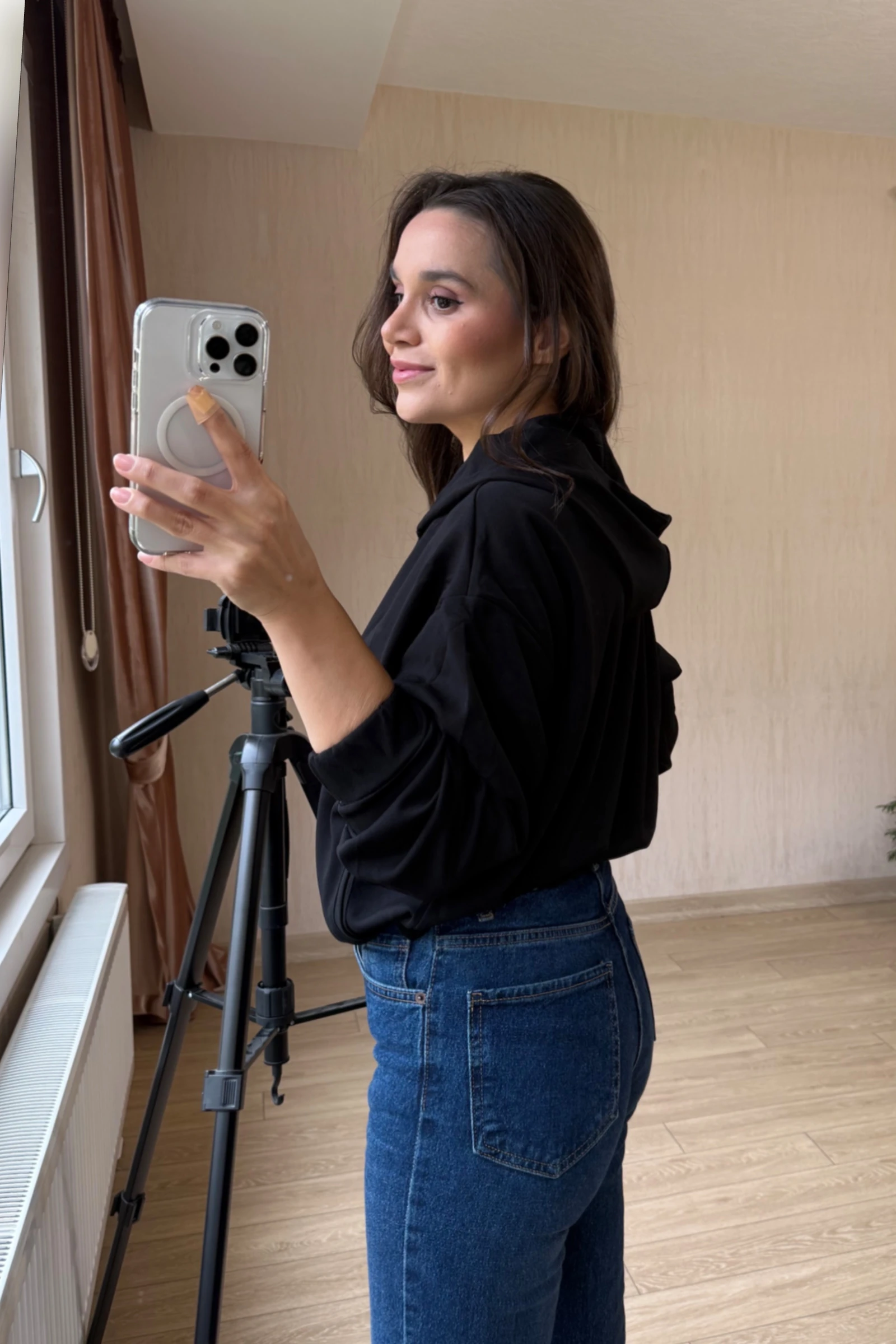 Antrasit Basic Sweatshirt - Siyah