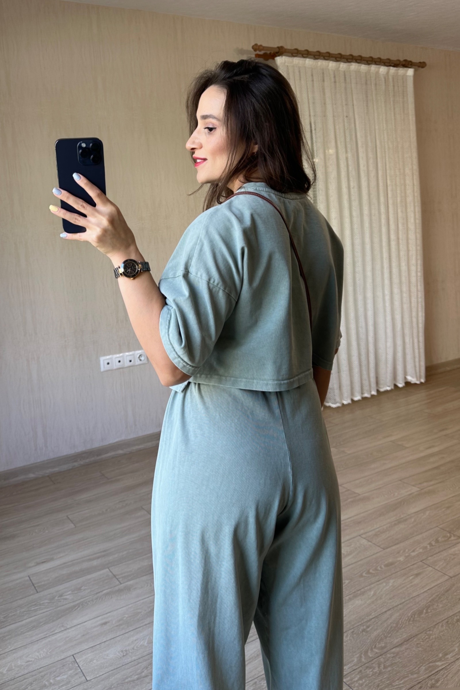 Perra Şalvar Tişört Eşofman Takım - Haki