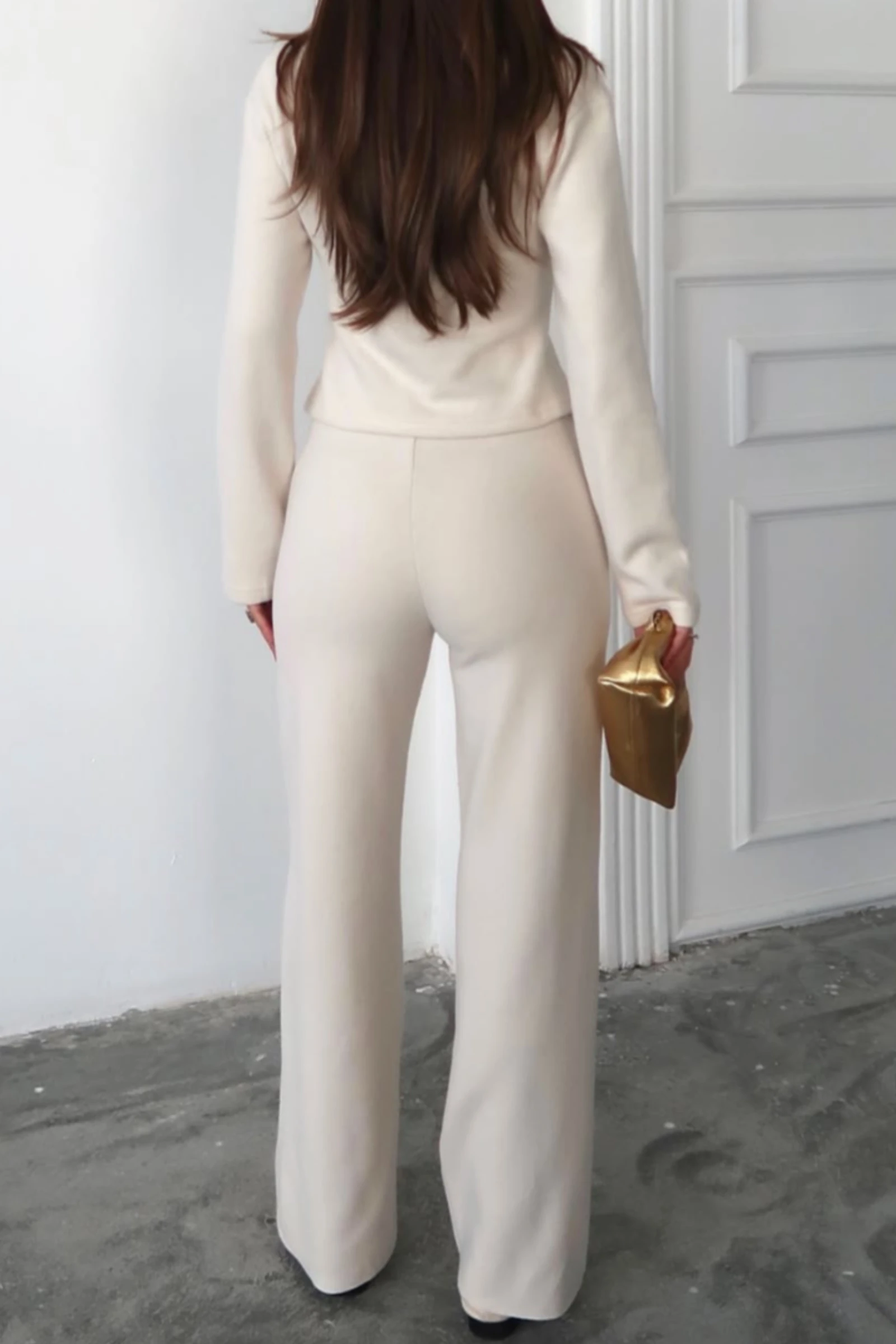 Vanessa Qısaqol Korduroy Kostyum - Nanə Yaşıl - Taş