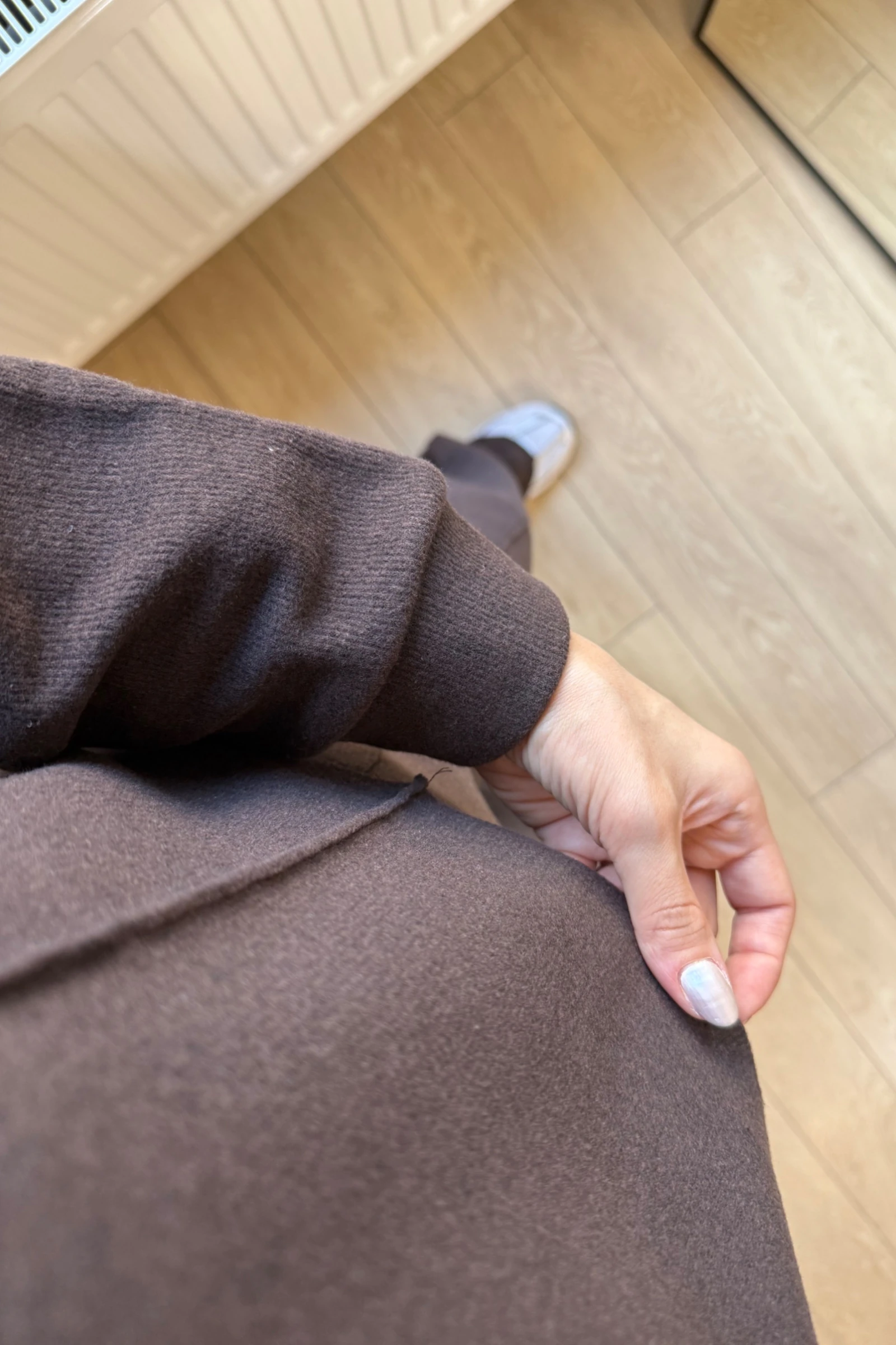 Vanessa Qısaqol Korduroy Kostyum - Nanə Yaşıl - Kahverengi