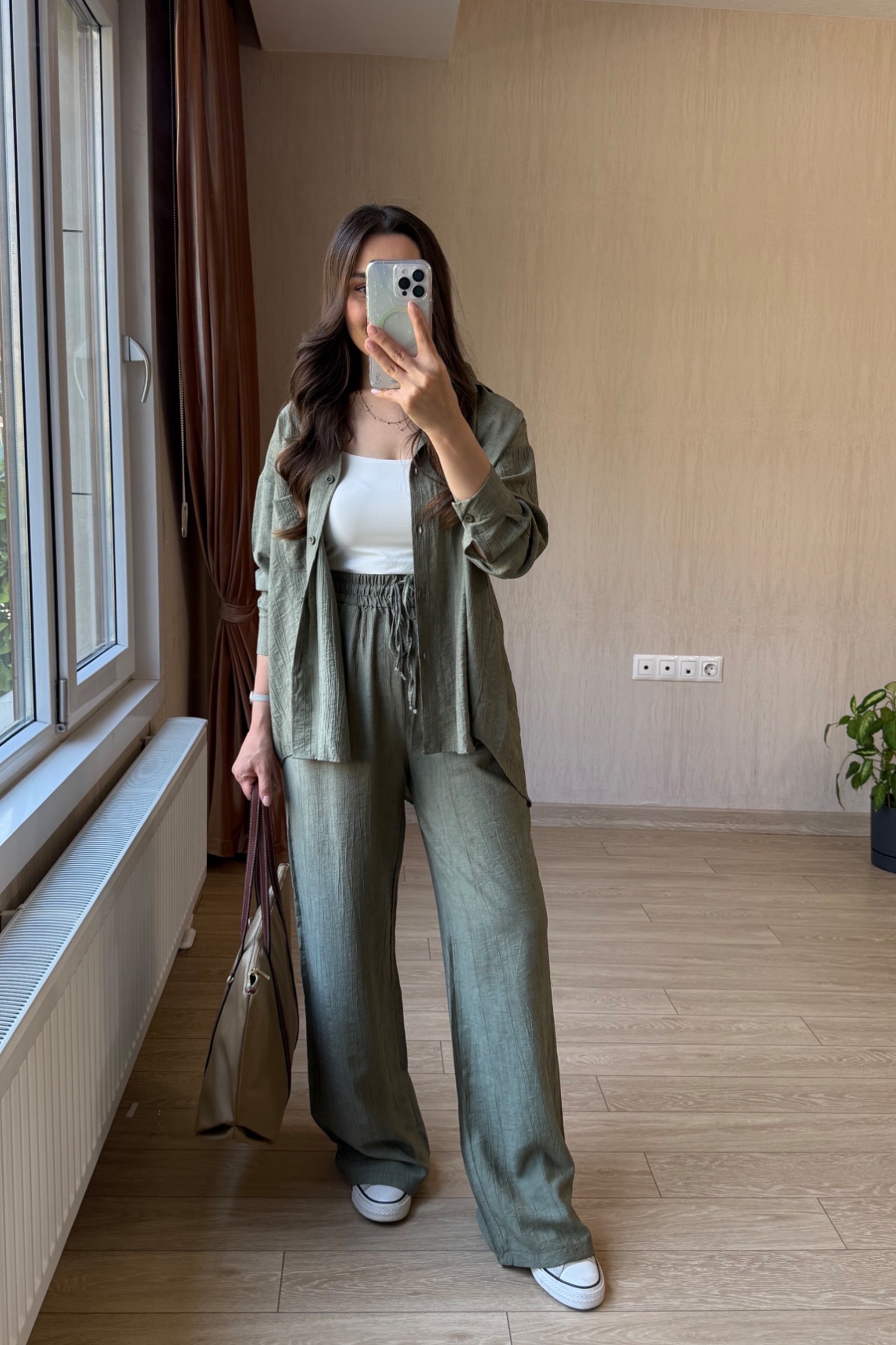 Thalia Dokulu Tensel Kumaş Takım