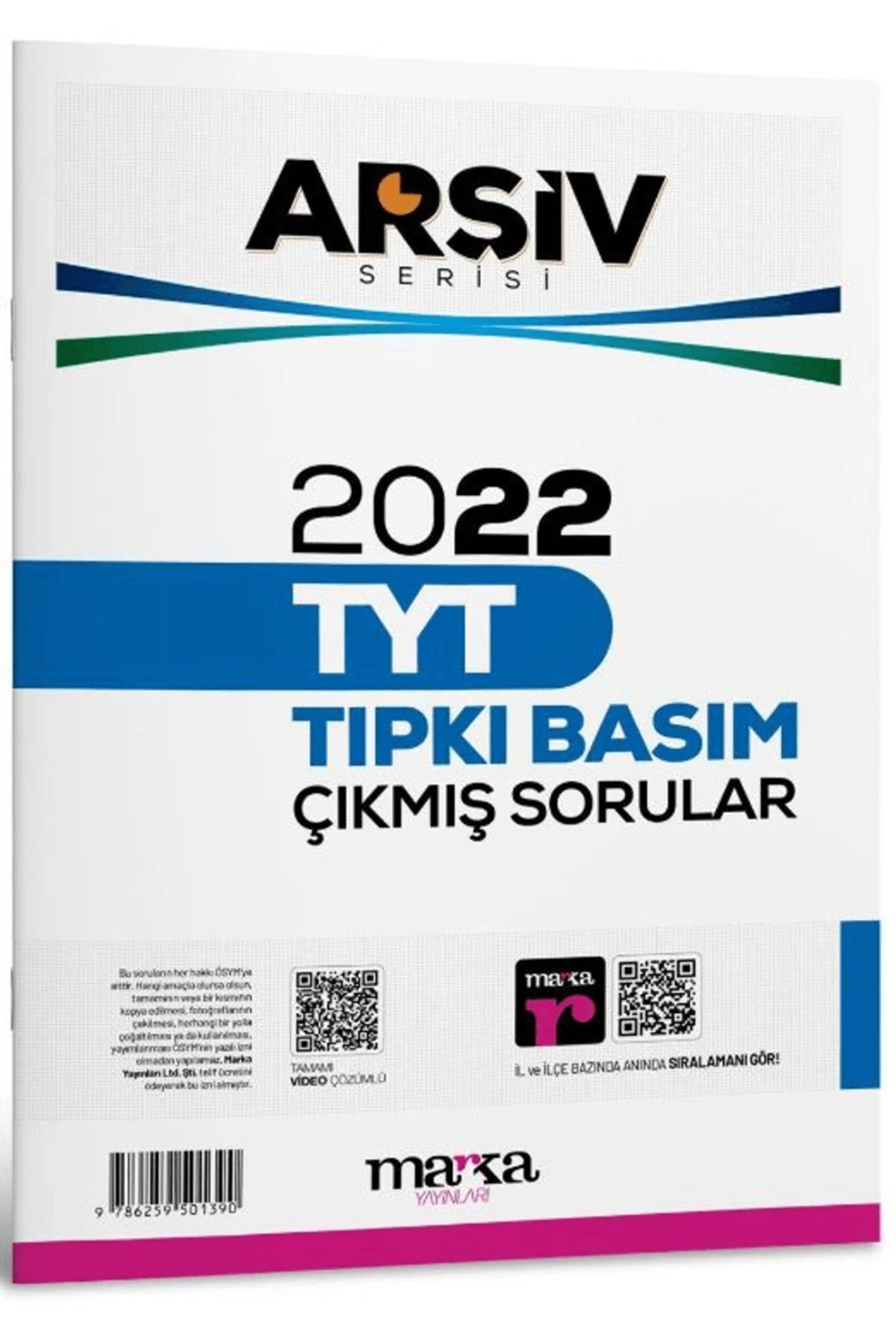 2022 TYT Arşiv Serisi Tıpkı Basım Çıkmış Sorular Tamamı Video Çözümlü / 9786259501390