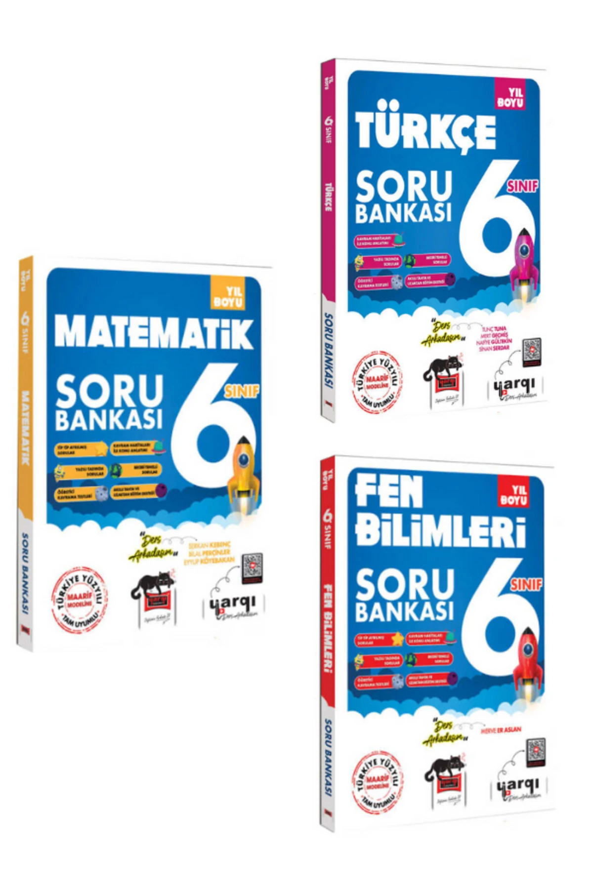 Yargı Ders Arkadaşım 6.Sınıf Matematik-Türkçe-Fen Bilimleri 3 Kitap SET