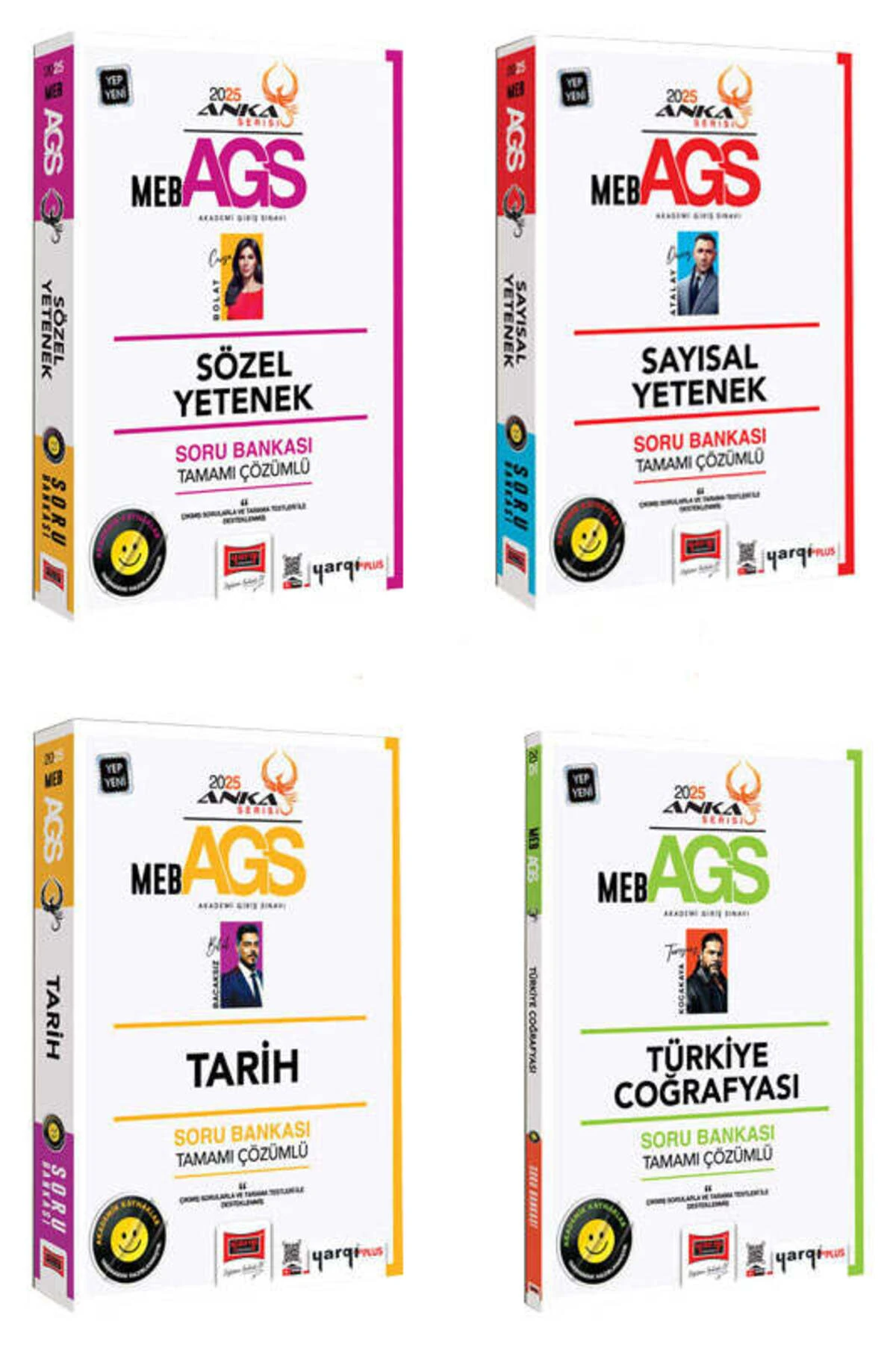 Yargı Yayınları 2025 MEB-AGS Anka Serisi Tamamı Çözümlü Branş Branş Soru Bankası Seti (4 Kitap)