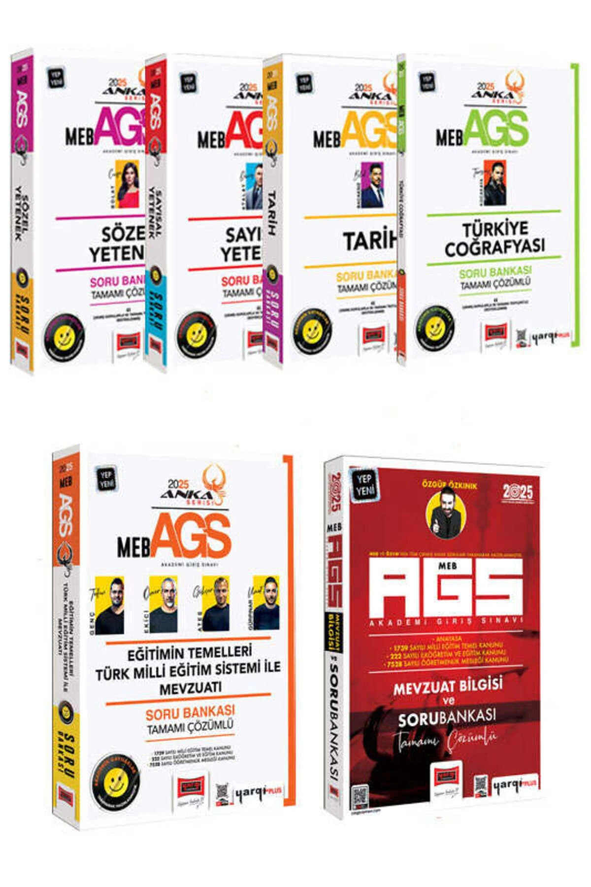 Yargı Yayınları 2025 MEB-AGS Anka Serisi Tamamı Çözümlü Full Soru Bankası Seti (6 Kitap)