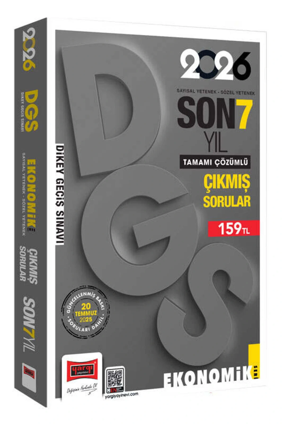 Yargı Yayınları 2026 DGS Sayısal-Sözel Yetenek Son 7 Yıl Çıkmış Sorular (Ekonomik Baskı)