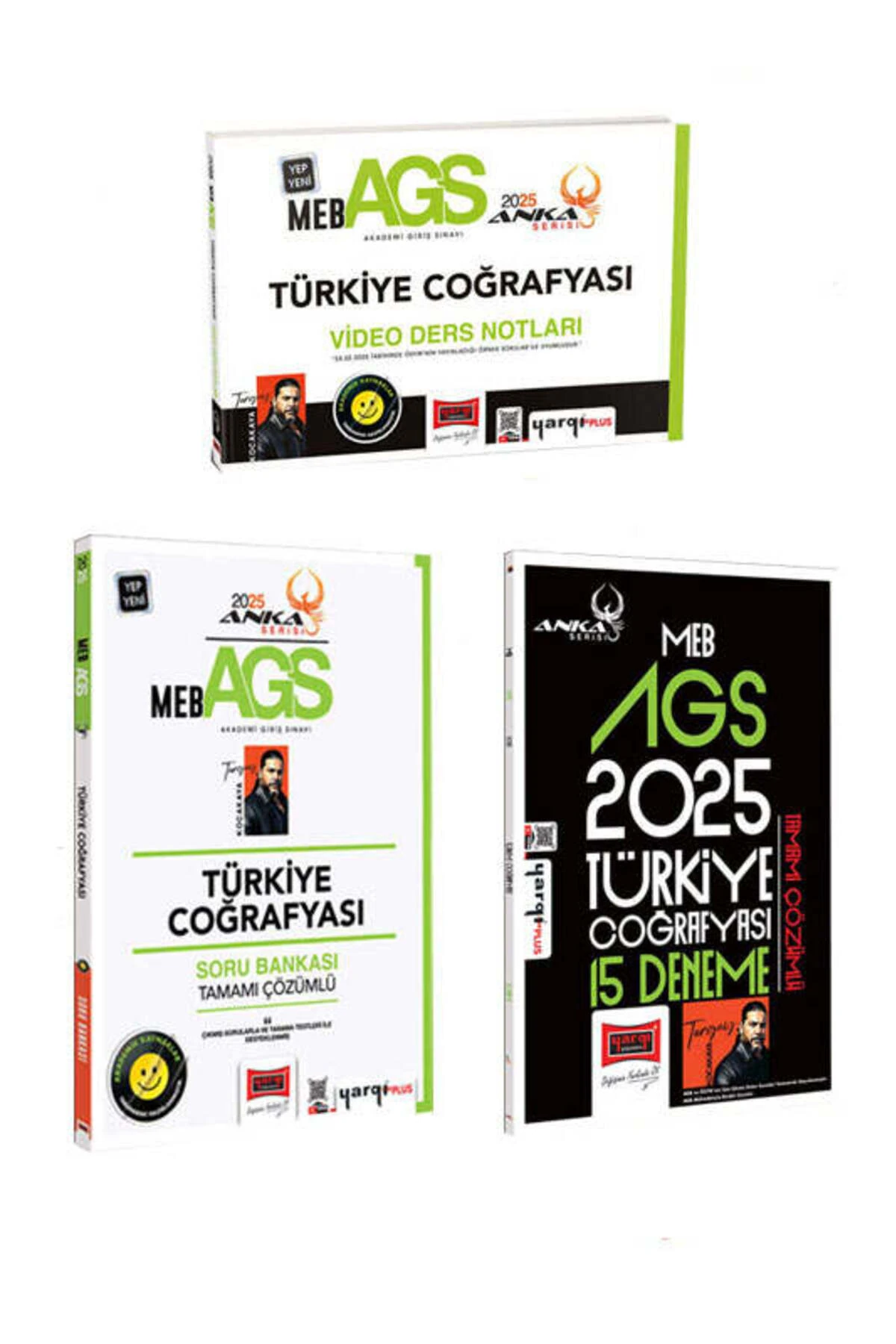 Yargı Yayınları 2025 MEB-AGS Anka Serisi Türkiye Coğrafyası Video-Soru-Deneme Seti (3 Kitap)