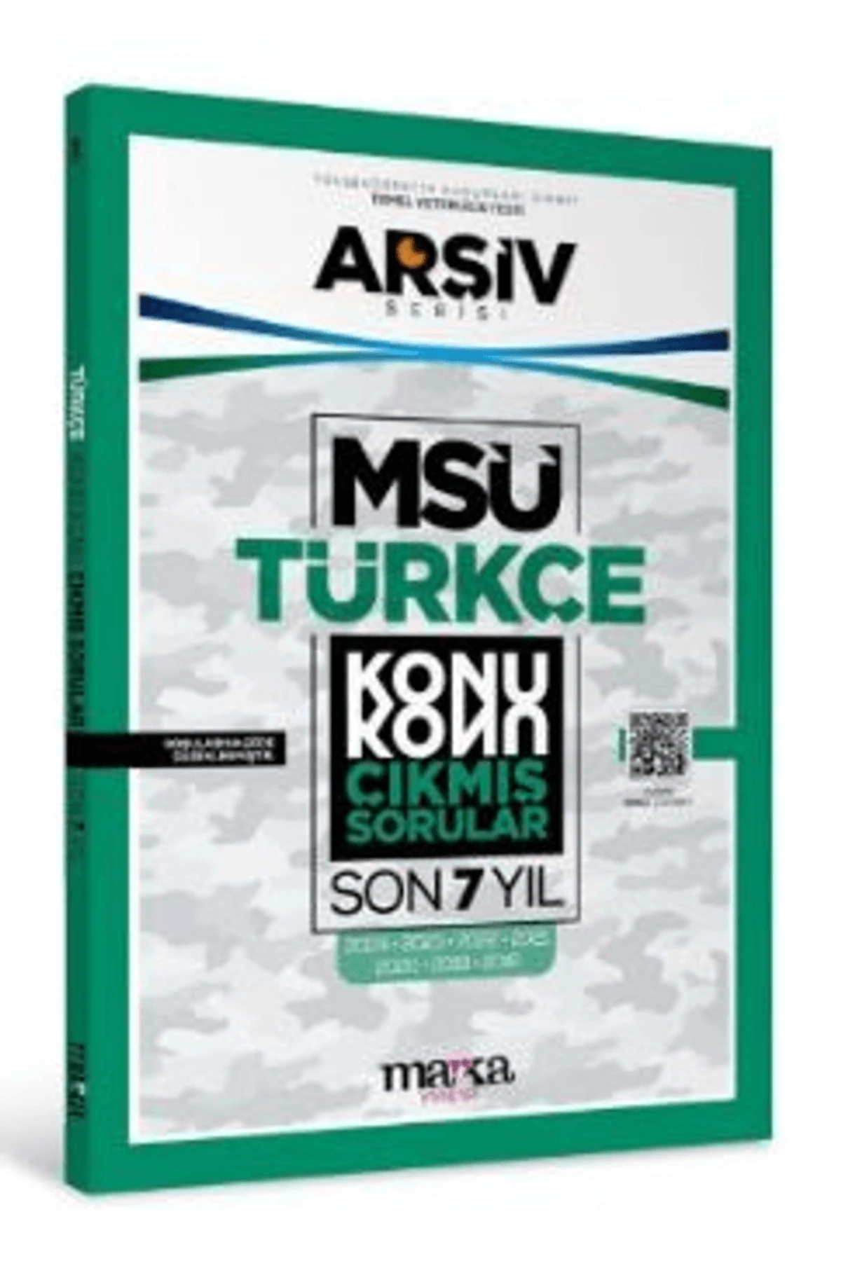 MSÜ Türkçe Konu Konu Çıkmış Sorular Son 7 Yıl / Kollektif / Marka Yayınları / 9786255501196