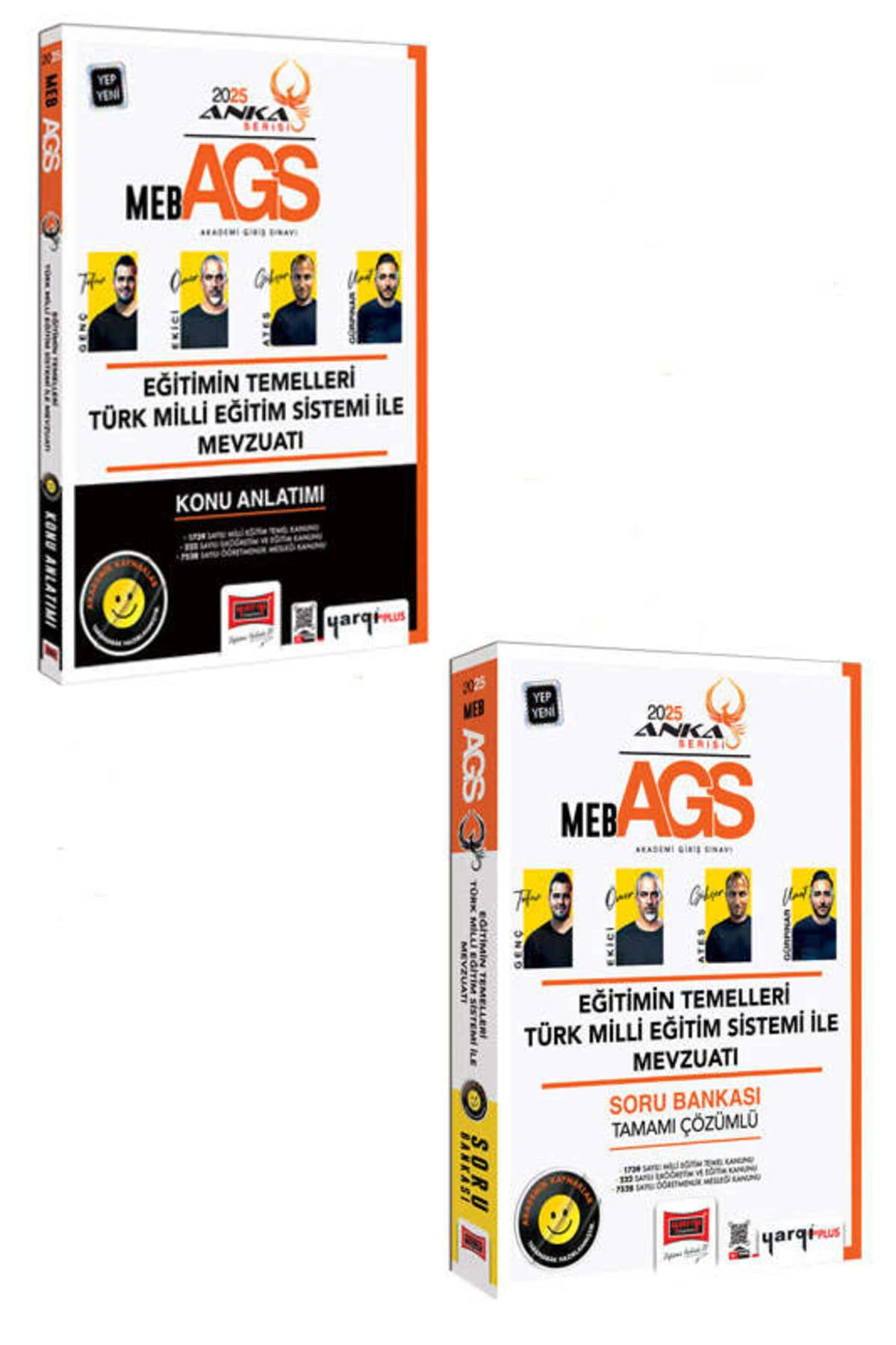 Yargı Yayınları 2025 MEB-AGS Anka Serisi Eğitimin Temelleri ve Mevzuatı Konu - Soru Seti (2 Kitap)