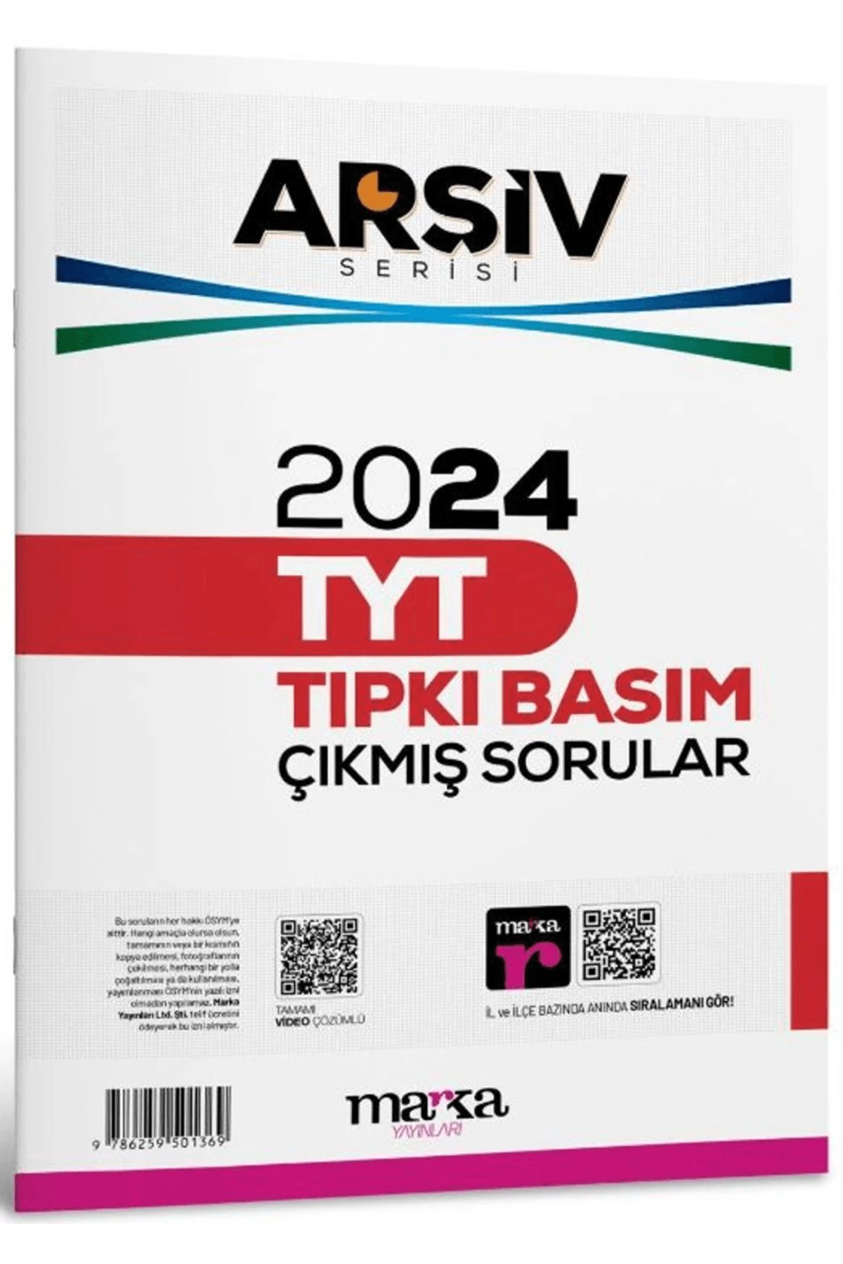 2024 TYT Arşiv Serisi Tıpkı Basım Çıkmış Sorular Tamamı Video Çözümlü / 9786259501369