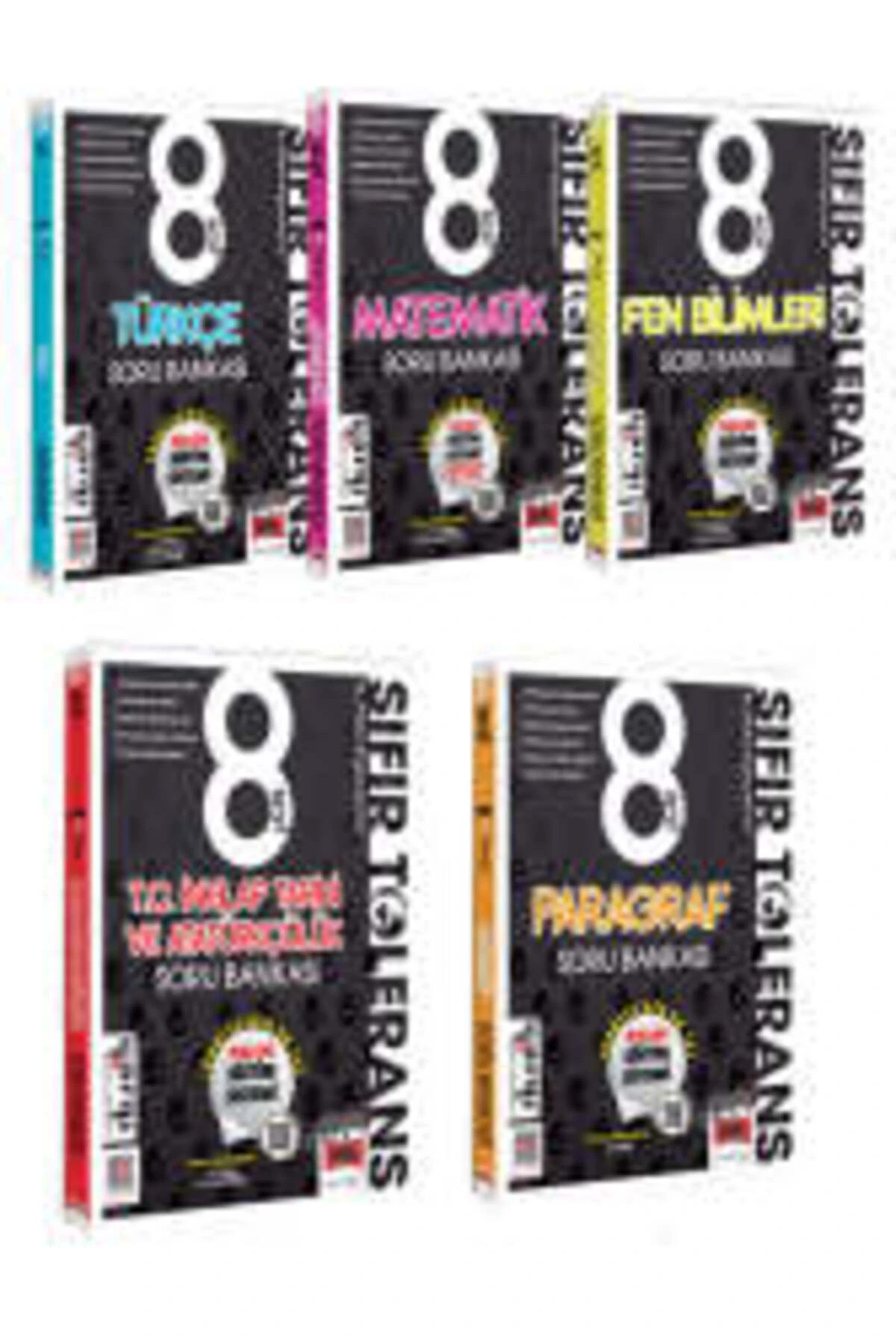 Yargı Ders Arkadaşım 8.Sınıf Sıfır Tolerans Serisi Tüm Dersler Soru Bankası Seti (5 Kitap)